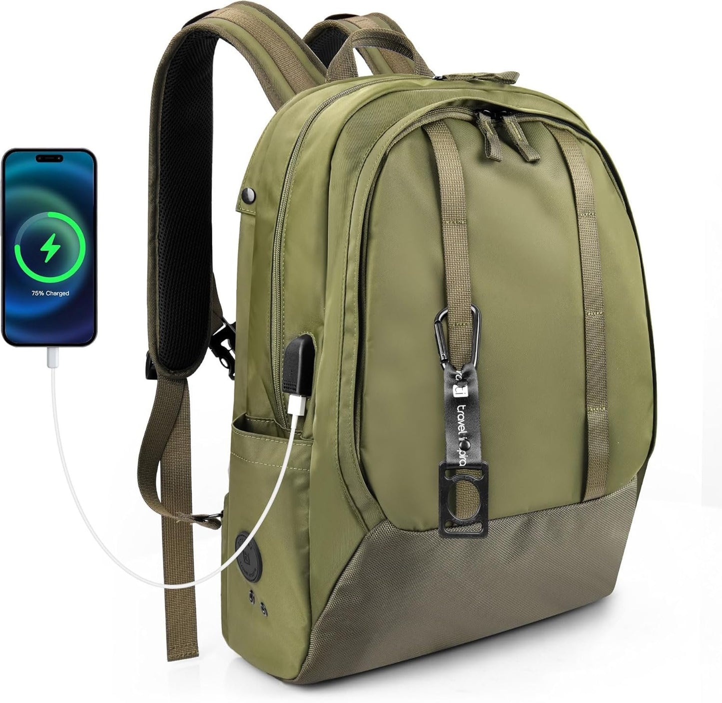 travel inspira Anti-Wrinkle Travel Backpack, Carry-On With Hidden 38cm Laptop Protection Compartment And Security Design