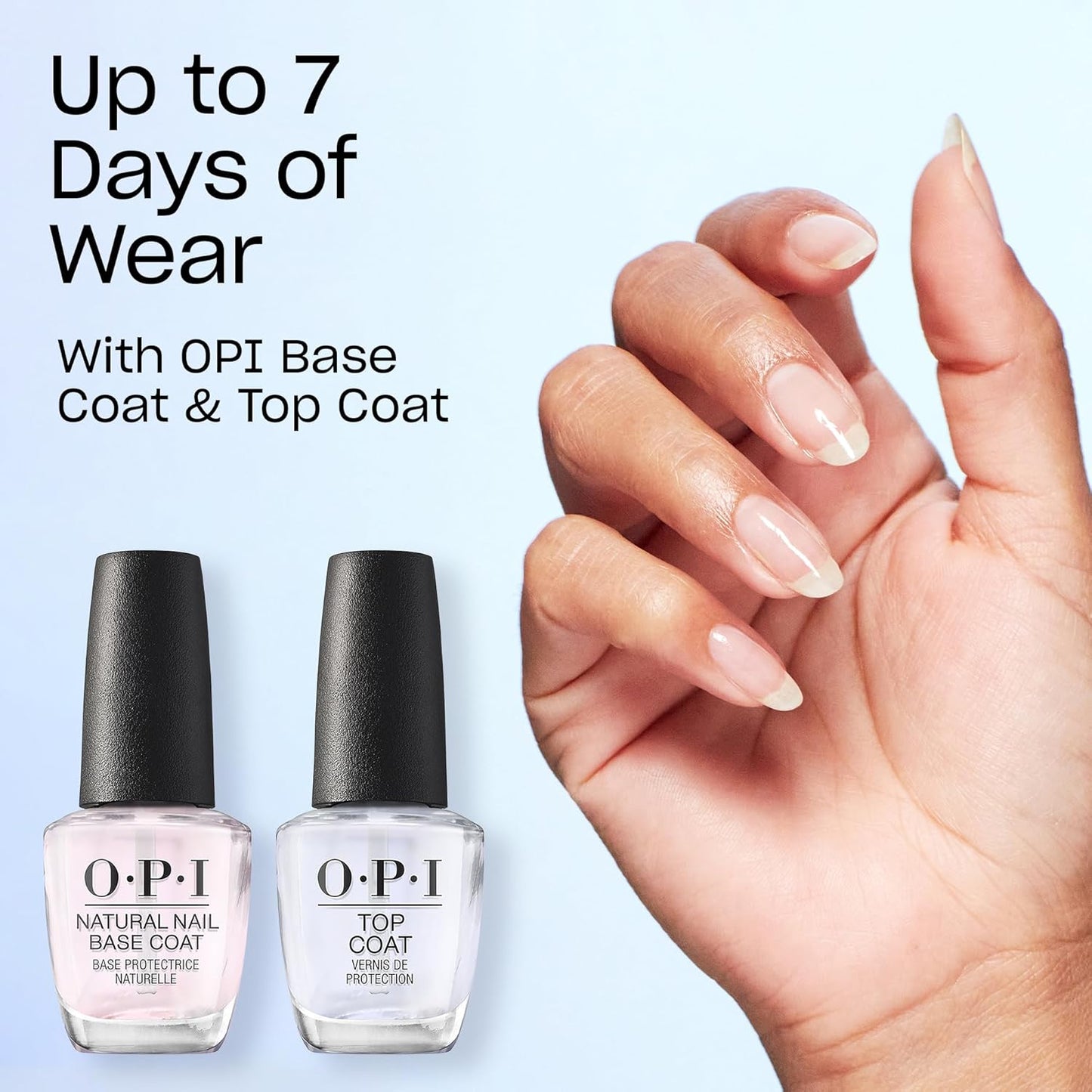 OPI Nail Lacquer Nail Polish | Sheer Light Nude Pink Crème Chip Resistant Nail Polish | Vegan, Fast Drying, Streak Free