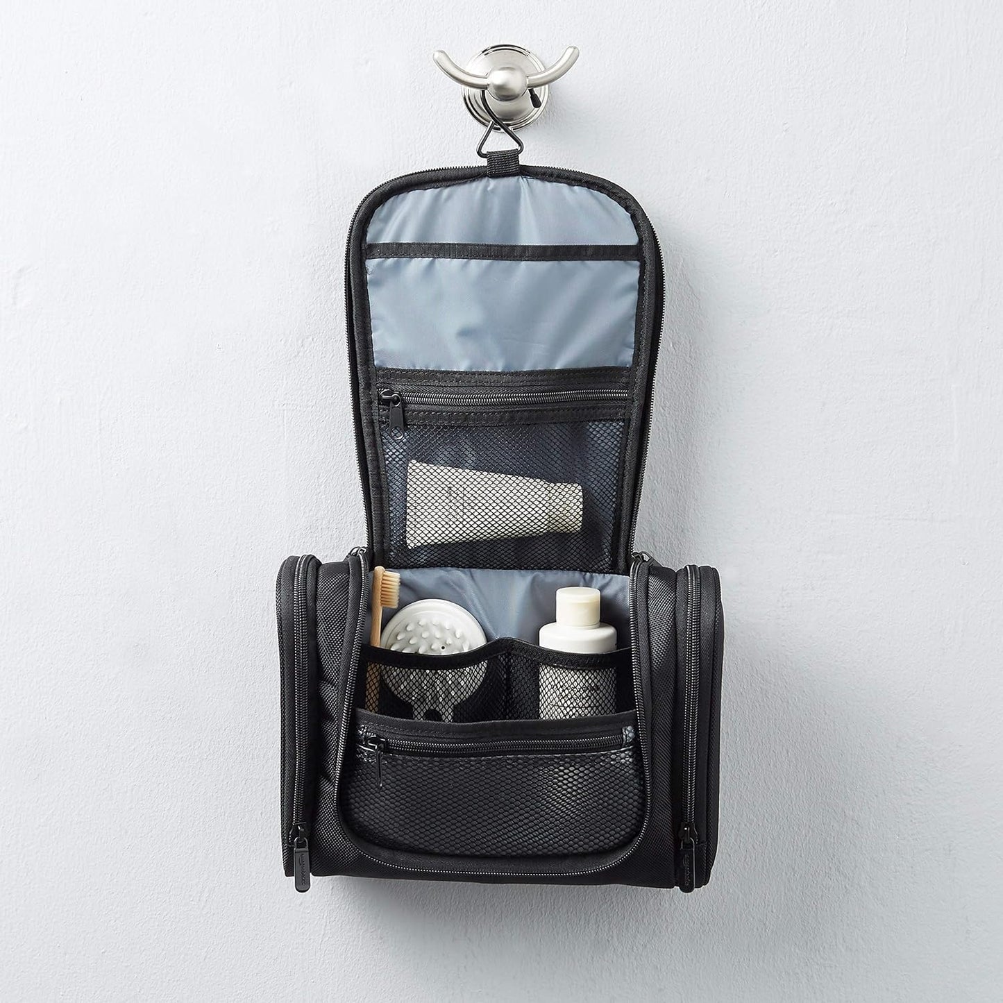 Amazon Basics Hanging, Travel Toiletry Bag Organizer, Shower Dopp Kit