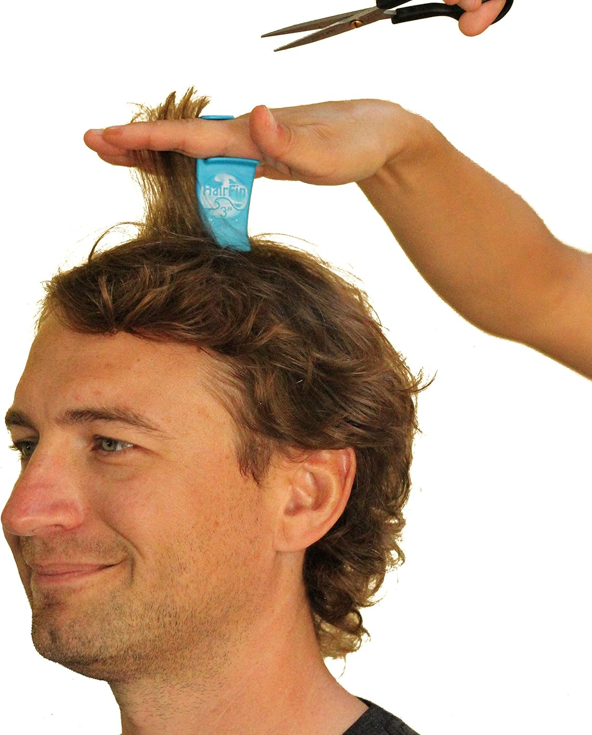 As Seen On Shark Tank - HairFin Haircut Tool Kit, Set of 3 Includes 2”, 3”, and 4” Hair Cutting Guides - Made in USA