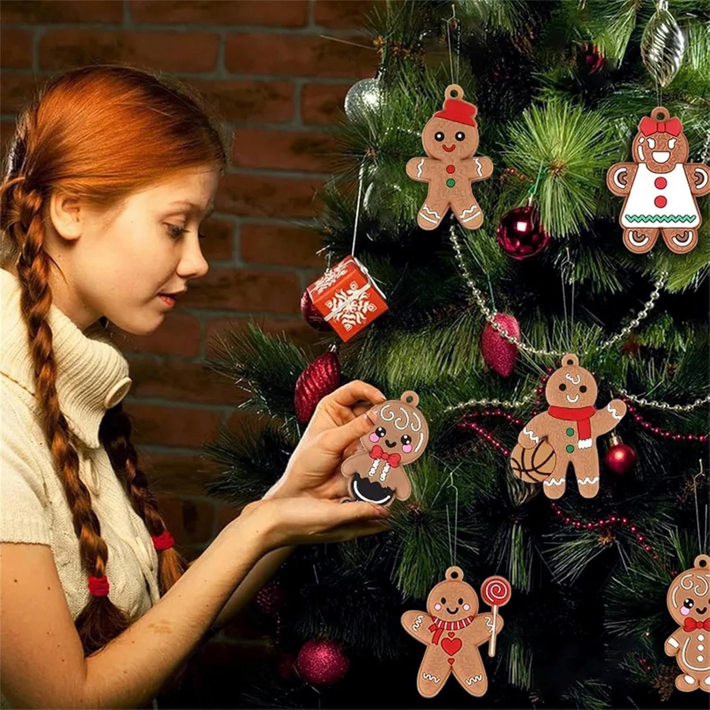 MdybF decorazioni natalizie 10% Ornamenti Per Natali Di Natale Sospeso Sospeso Decorazioni Di Natale Per Casa Regalo Per Il Nuovo Anno-11pcs-h