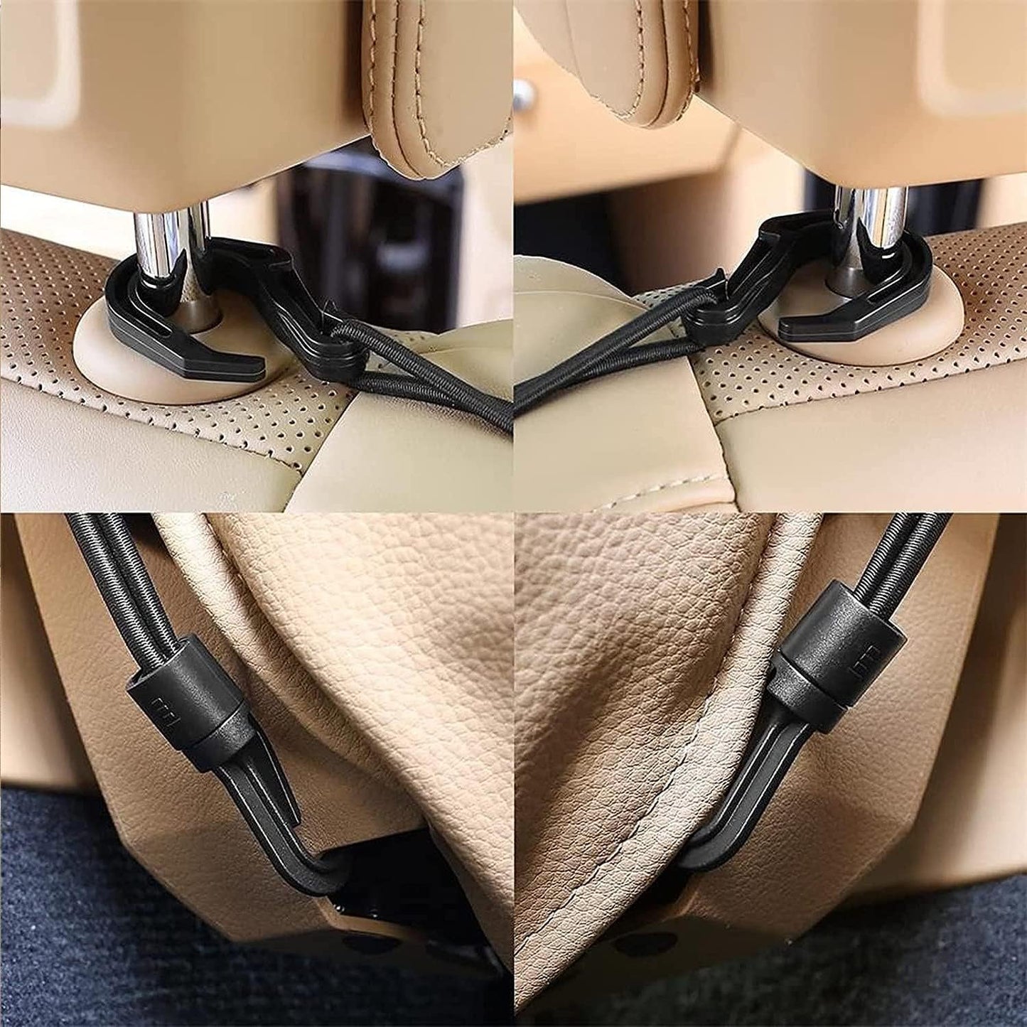 3-Layer Car Mesh Organizer, Seat Back Net Bag, Barrier of Backseat Pet Kids, Cargo Tissue Purse Holder, Driver Storage Netting Pouch(Upgrade stretch length)