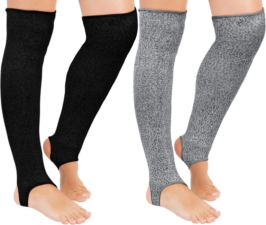 2 Pack Cut Resistant Leg Sleeves Protective Legs Safety Men Women Welding, Mowing, Construction