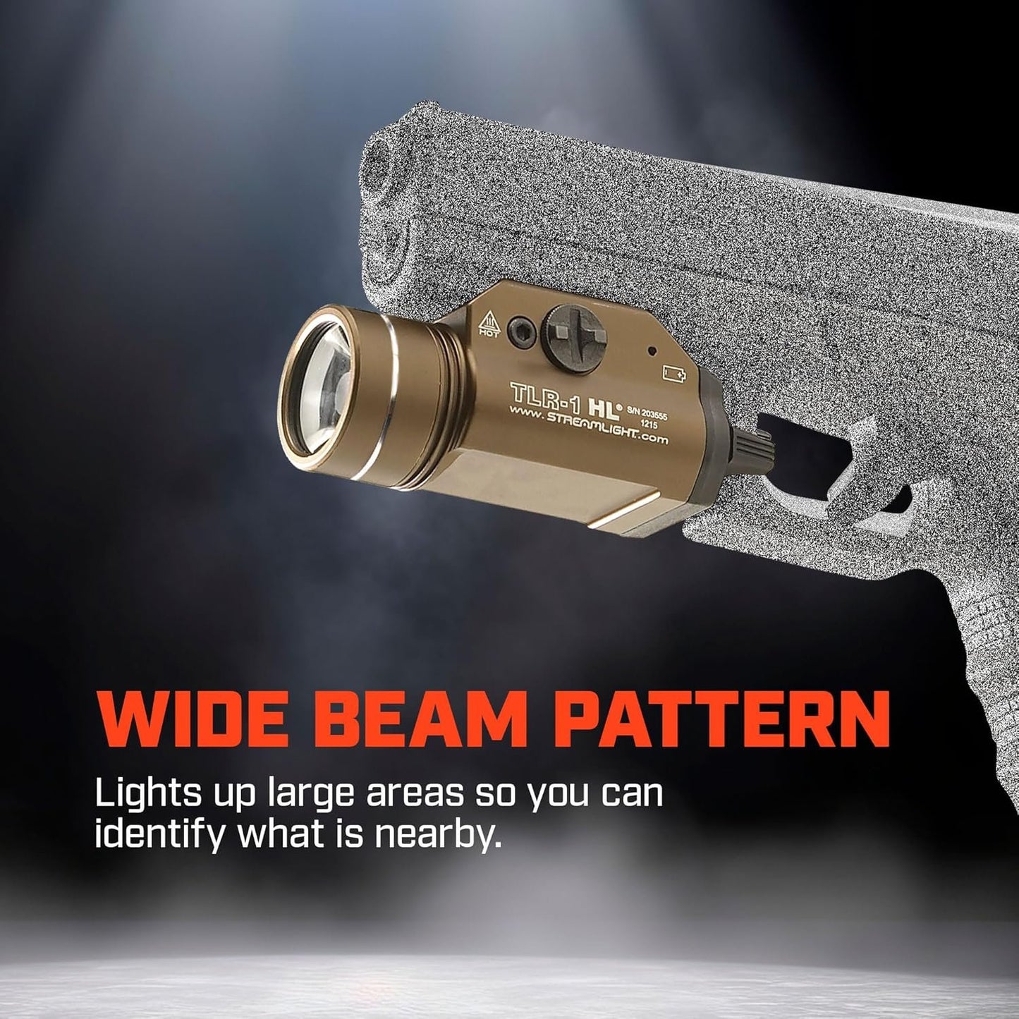 Streamlight High Lumen Rail Mounted Tactical Light, Flat Dark Earth Brown, Light Only - 69267