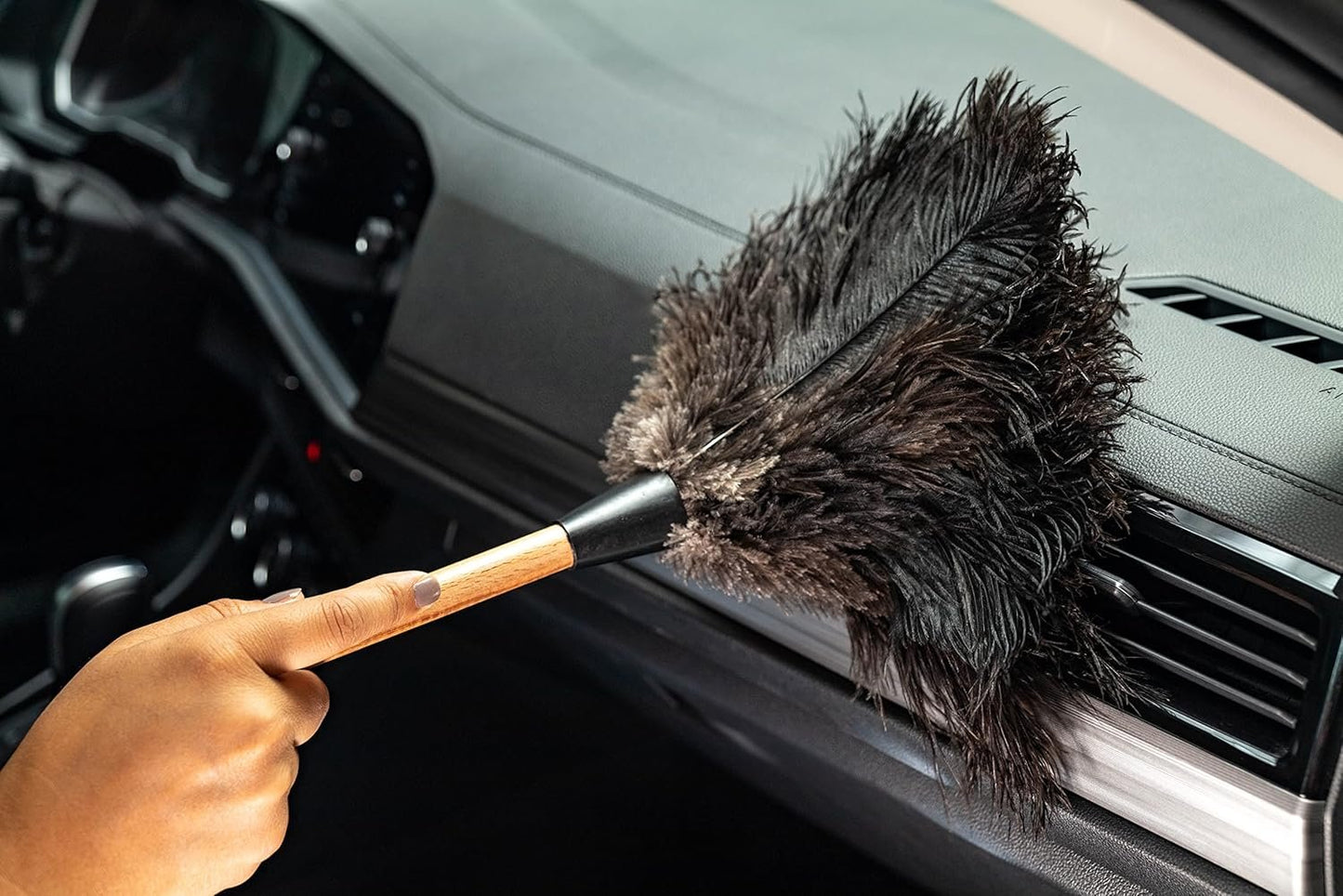 ROYAL DUSTER Black Ostrich Feather Duster (14")