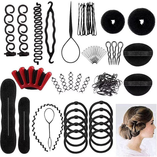 25 Types Hair Accessories Kit, Hair Styling Tool, Mix Accessories Set Hair Jewelry for Women Girls for DIY