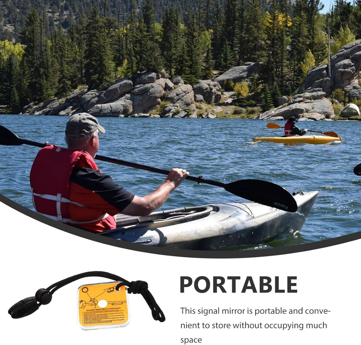 BESPORTBLE Reflective Signal Mirror for Emergency Use Lightweight Acrylic Survival Reflector Mirror for Outdoor