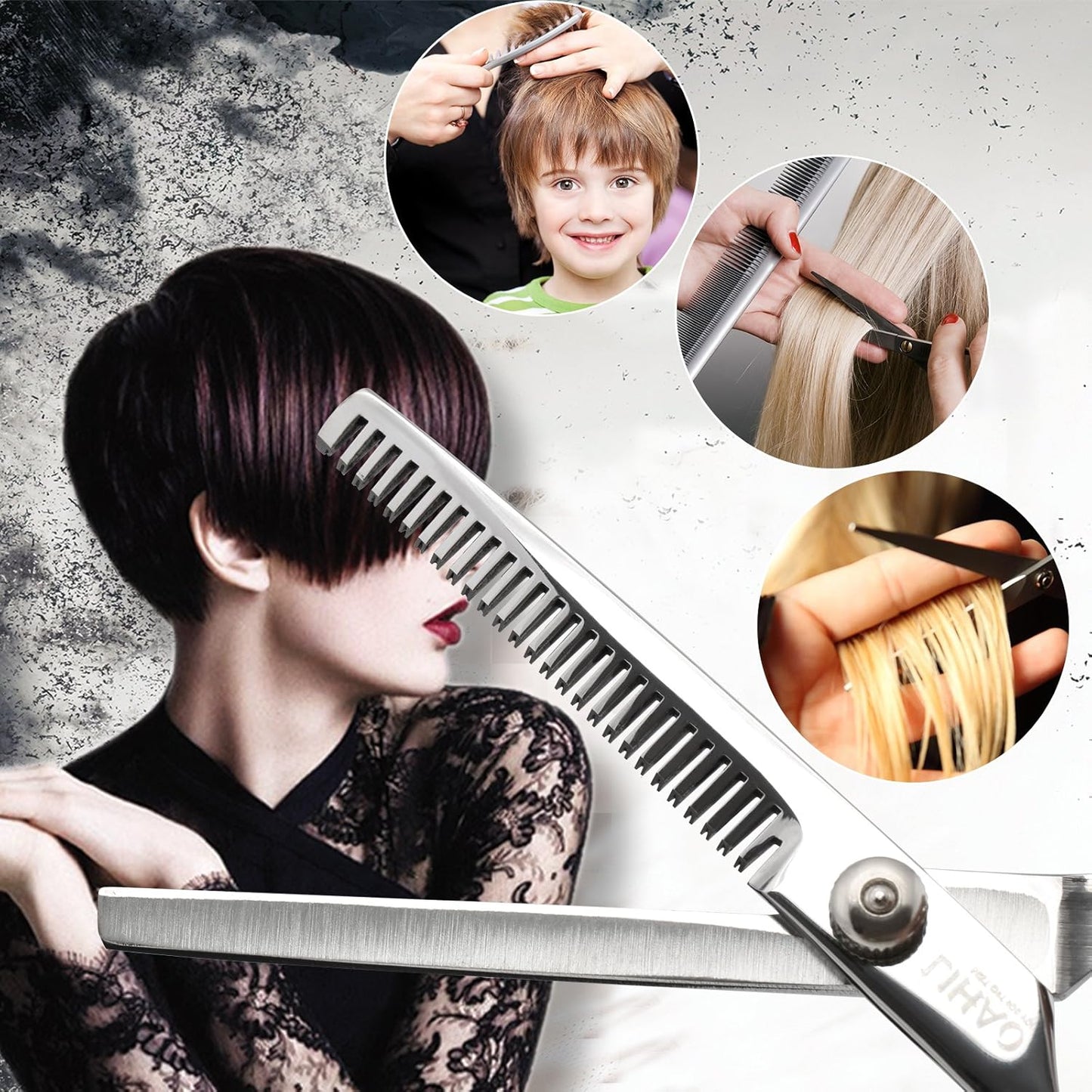 Set of Professional Hairdressing Scissors Hair Scissors with a Case (Set of 6)