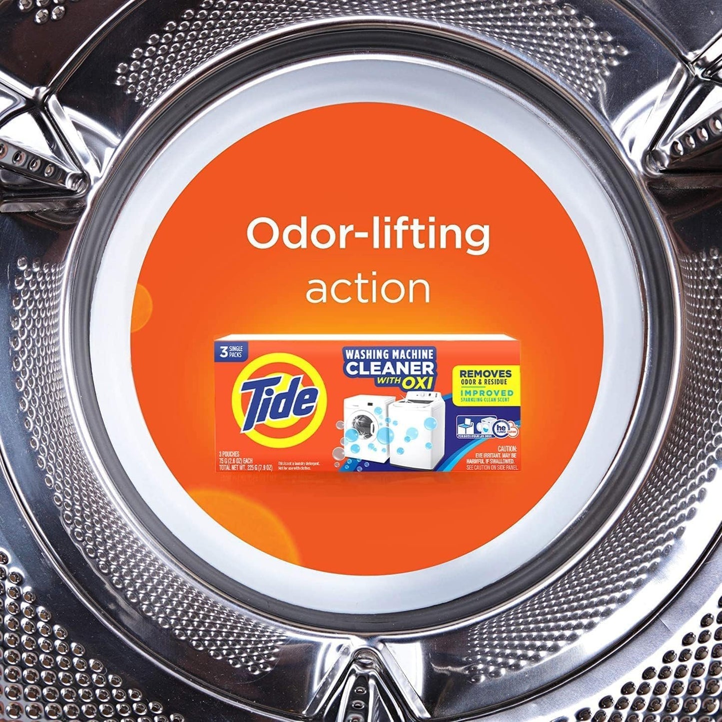 Tide Washing Machine Cleaner, Washer Machine Cleaner with Oxi for Front and Top Loader Washer Machines, Deep Cleaning Residue & Odor Eliminator, 3 Count (Pack of 1)