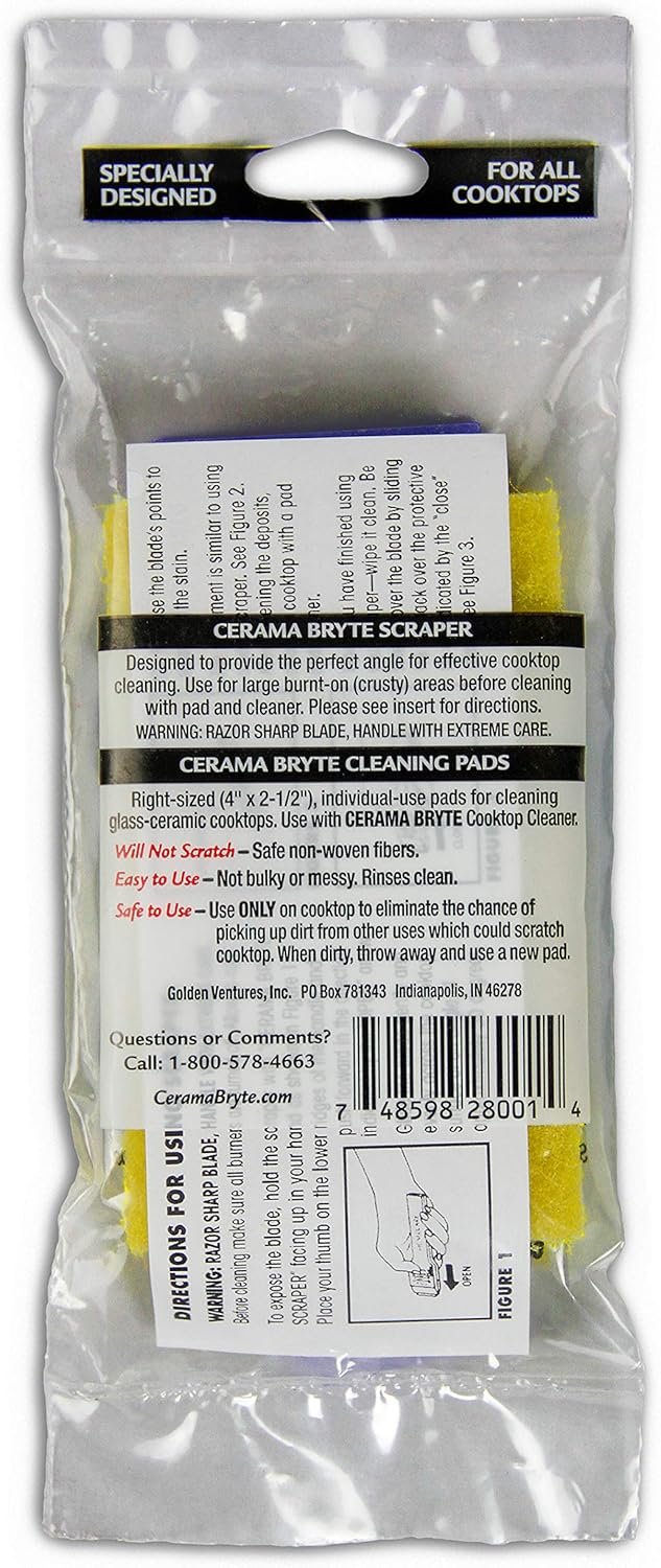CERAMA BRYTE GVI28001, Scraper and Pad Combo, Blue