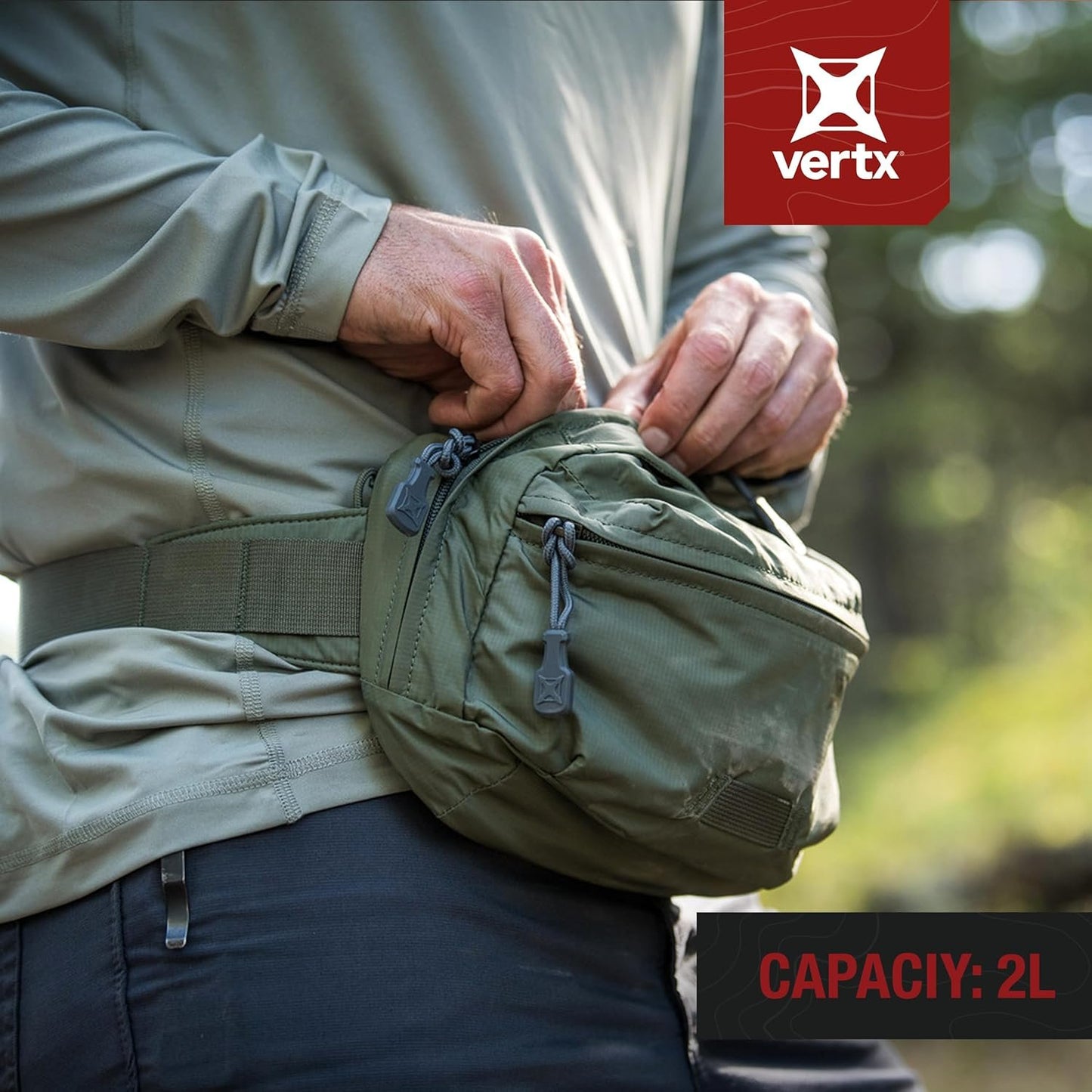 Vertx Mens Long Walks Mp 2l Tactical Waist Fanny Pack Concealed Carry Gear Bag for Travel, CCW, EDC Work Waist Pack