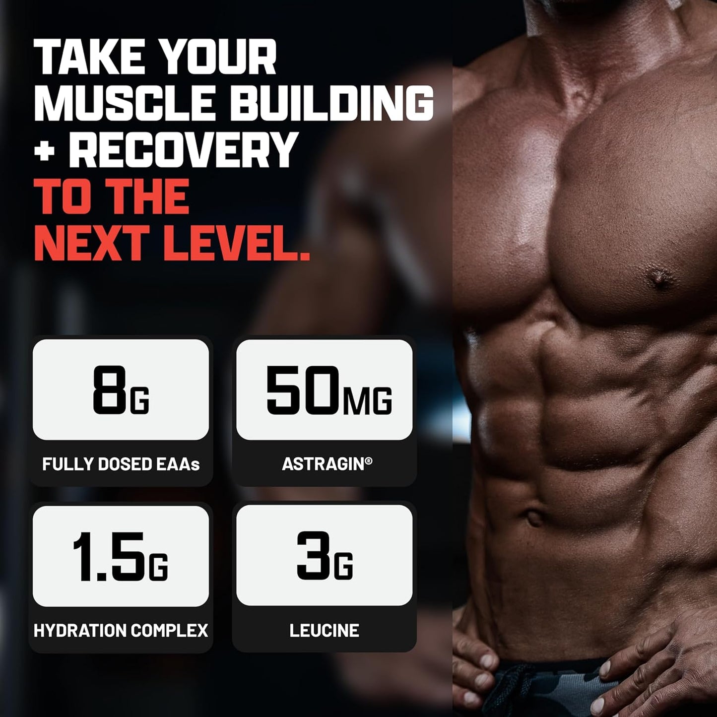 Nutrex Research EAA + Hydration Essential Amino Acids Supplement, Blood Orange 390 grams