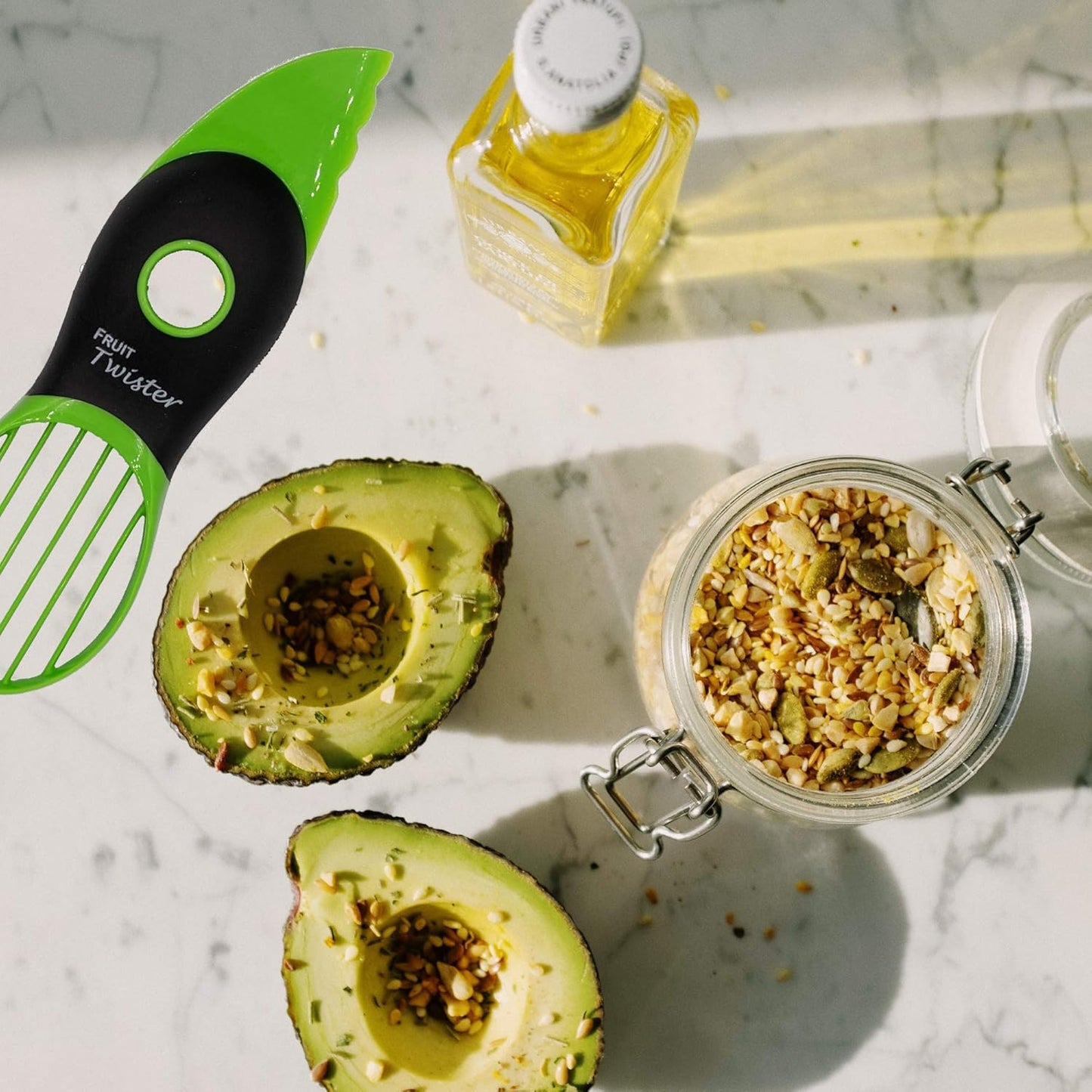 Fruit Twister Avocado Slicer 3 in 1 Kitchen Tool, Split, Pit and Slice