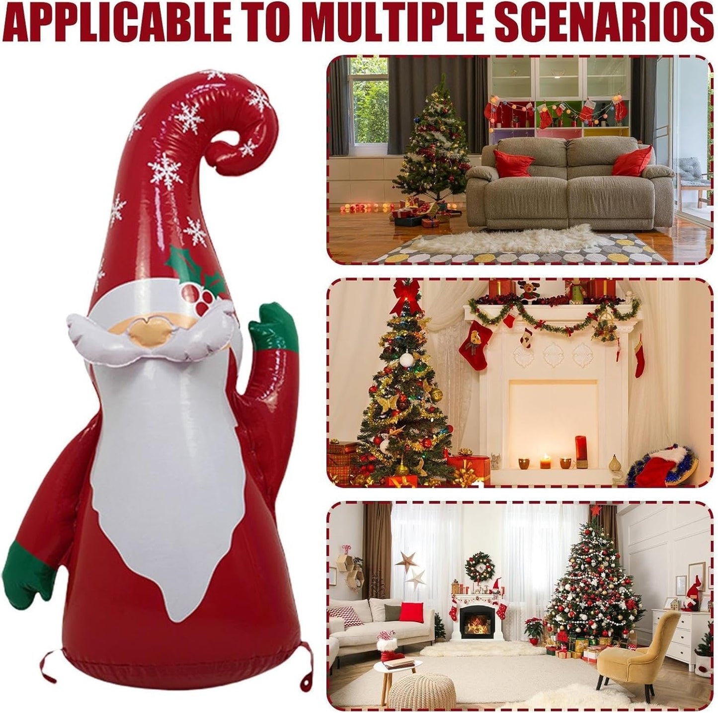 Christmas Inflatable Pan,Christmas Inflatable Decorations,Christmas Inflatable Nutcracker for Indoor Decoration,Christmas Inflatable Home Decorations for Christmas Holiday Holiday Party