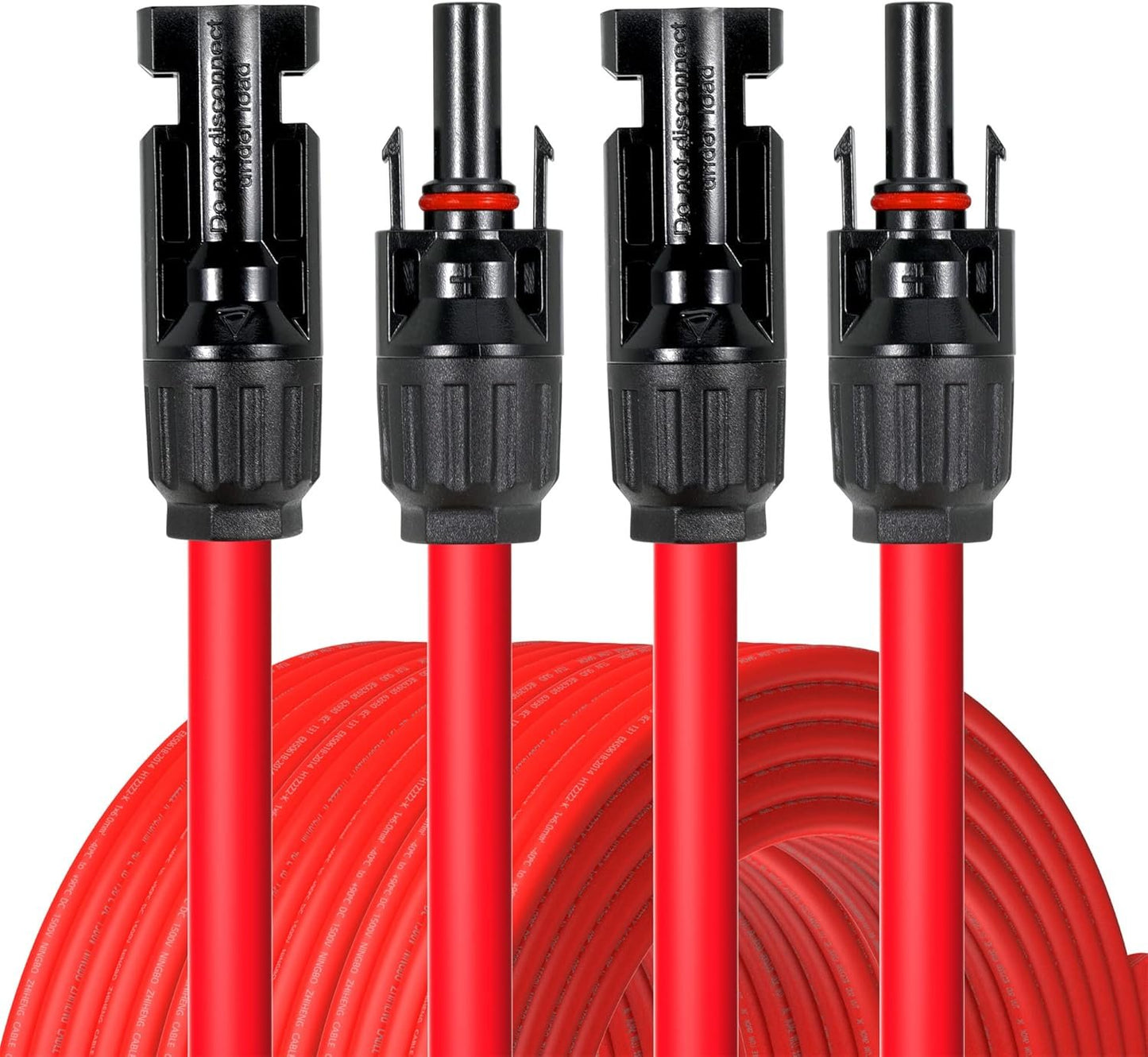 10AWG Solar Extension Cable, 100 Feet 10 Gauge Wire With Connectors and Adapter Tool Kit (Red)