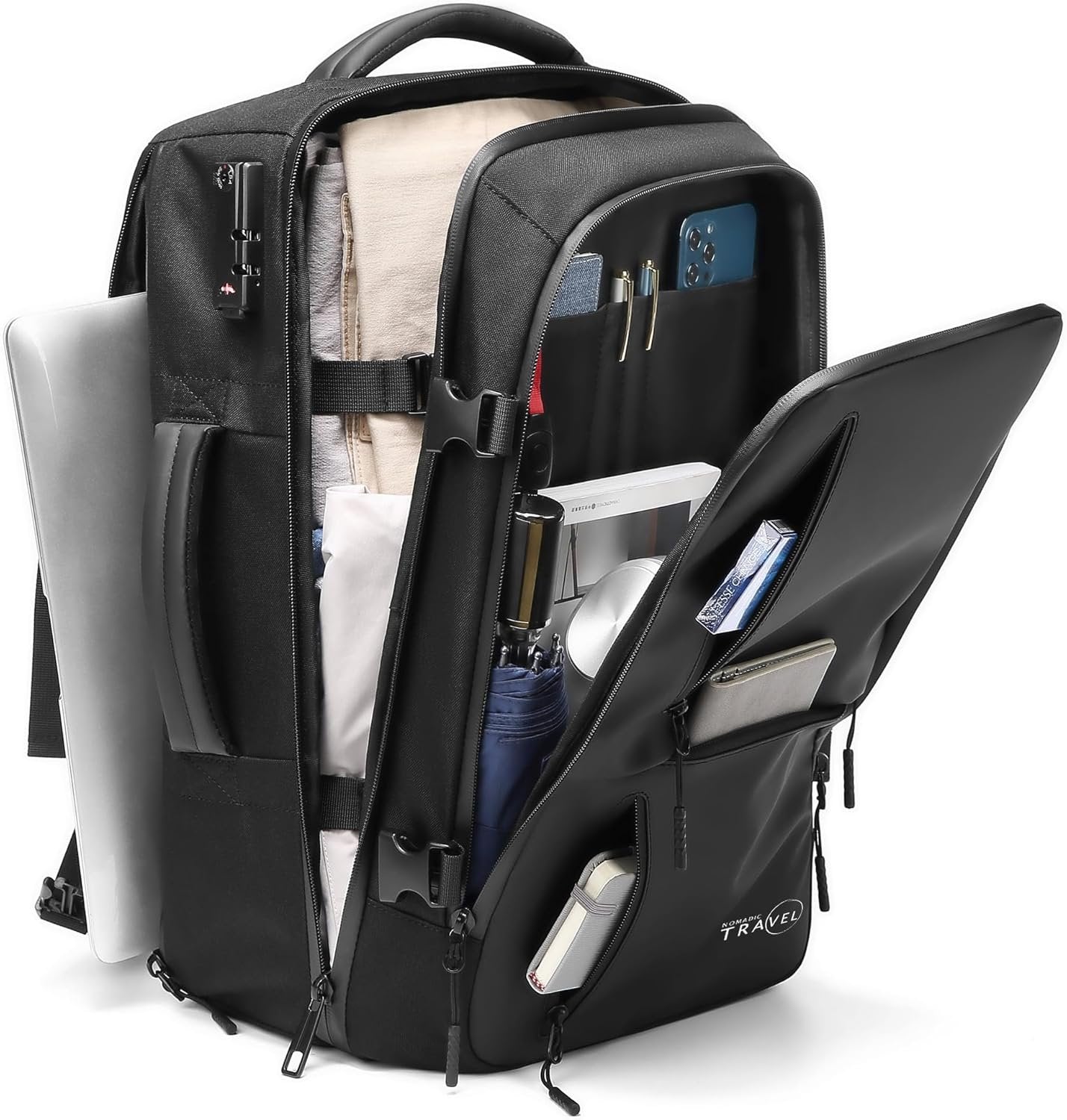 Nomadic Travel Backpack 25L With Anti-Theft Lock Design, Laptop Compartment and Weather-Resistant Durability