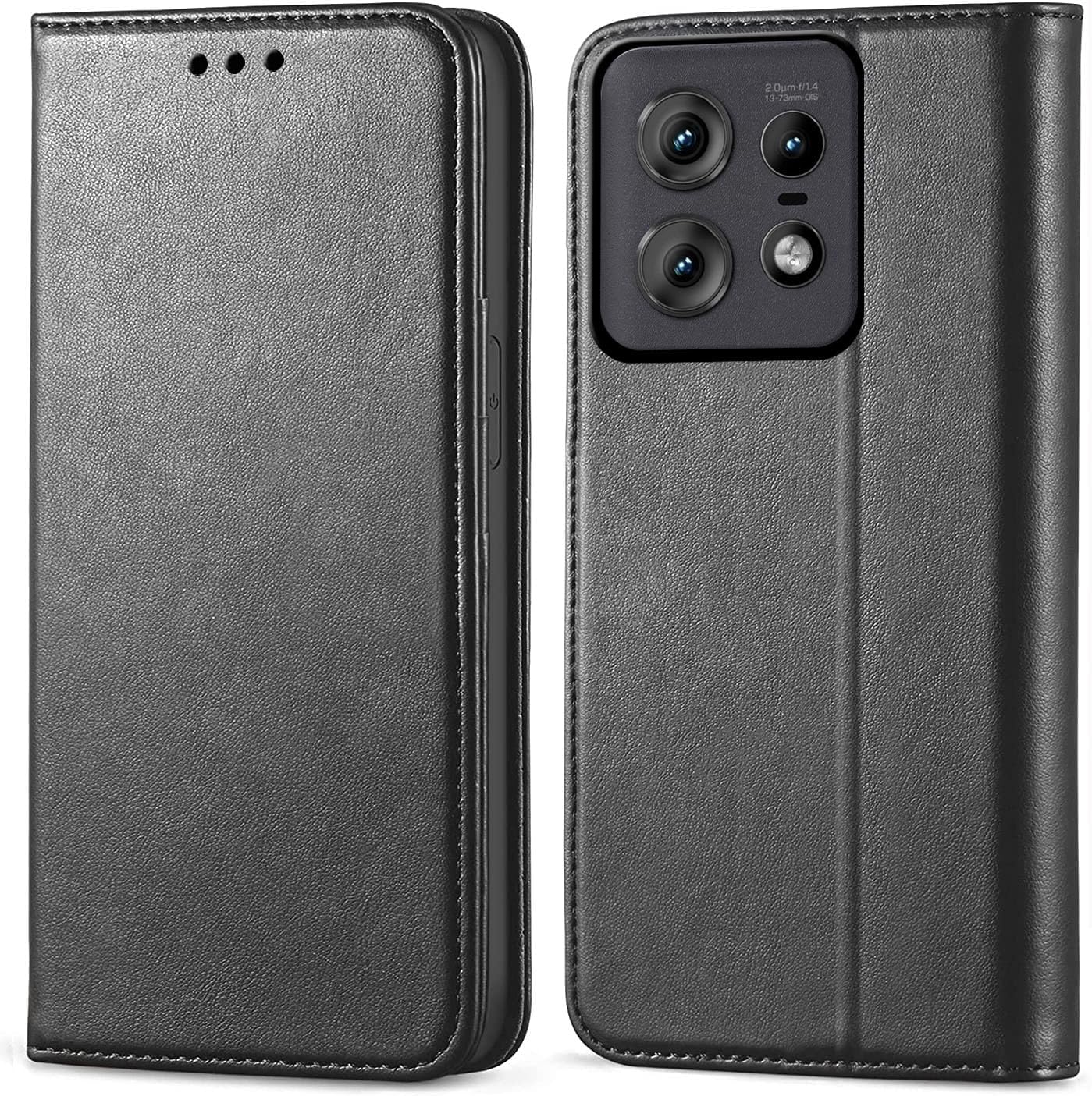 FORZARMOR for Motorola Moto G75 5G (6.78 Inch) Case Wallet Cover PU Leather Pockets Shockproof Magnetic Flip Card Holder (for Moto G75 5G, Black)
