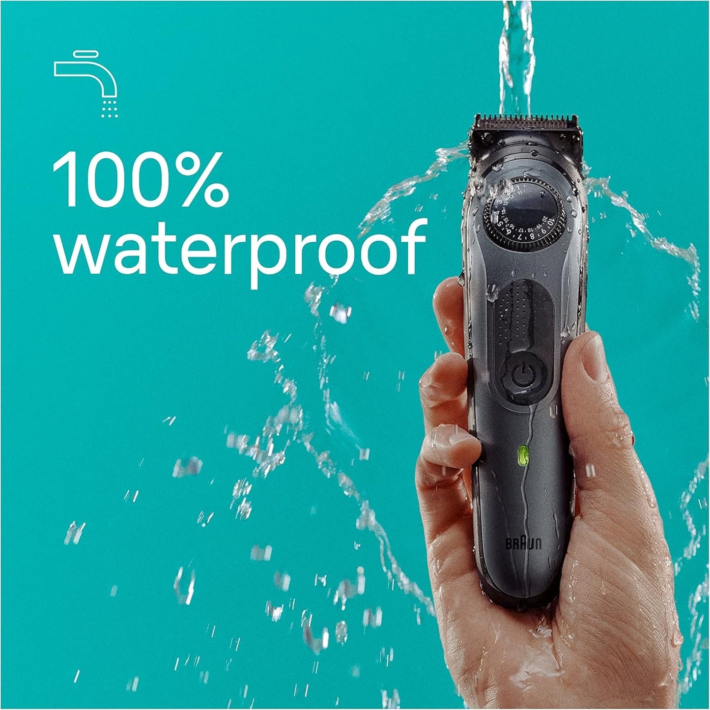 Braun All-in-One Style Kit Series 5 5471, 100% Waterproof 8-in-1 Beard & Body Trimmer for Manscaping, 80-minute Battery Cordless Runtime