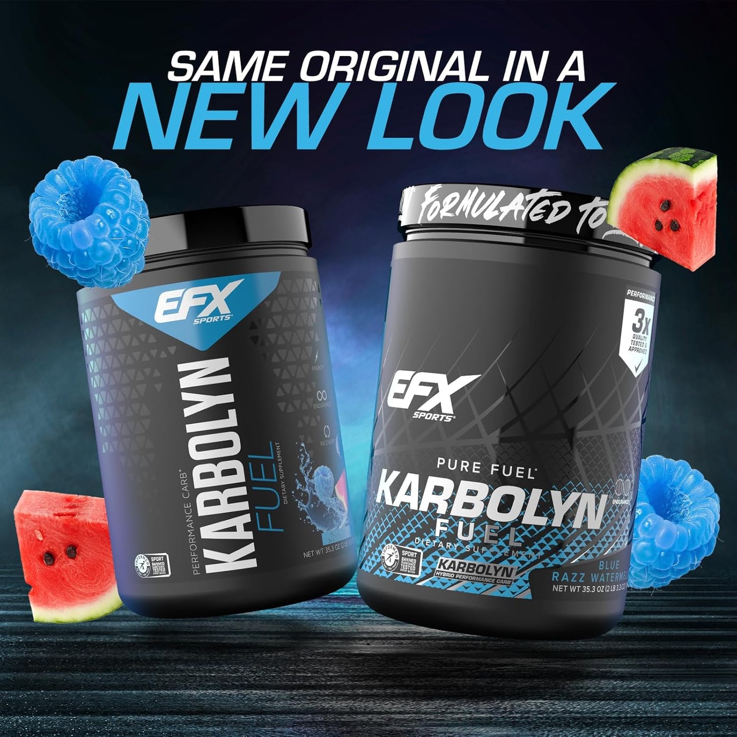 EFX Karbolyn Fuel Perormance Carb 1kg - Blue Razz Watermelon, 1kg, Blue Razz Watermelon1 kilograms