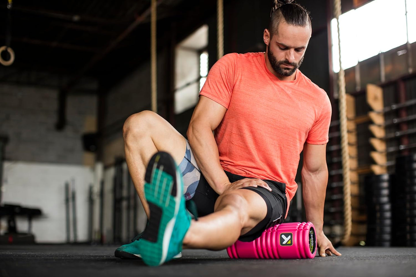 TriggerPoint Grid Foam Roller - Multiple Density Exterior, Rigid Core - Appreciated by Therapists and Athletes - Standard Density, Includes Online Instruction Video, 13"