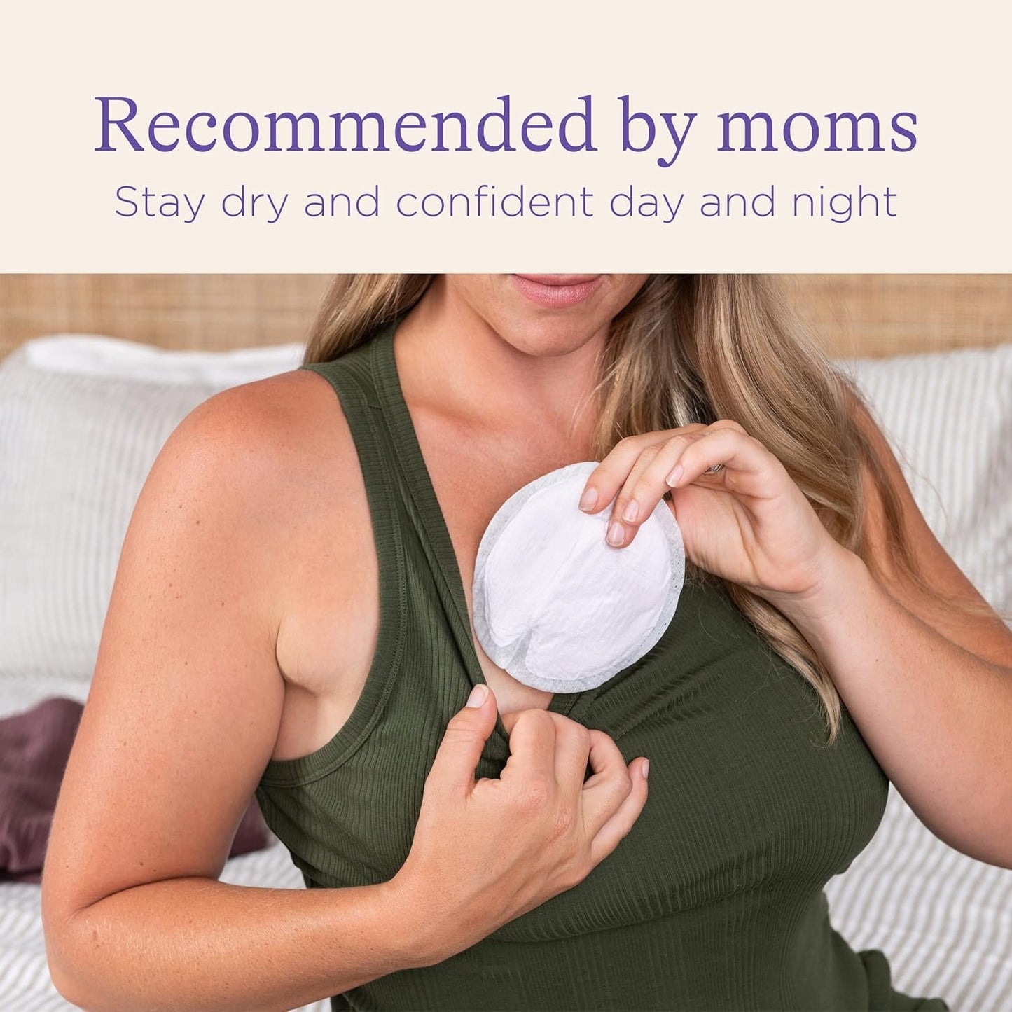 Lansinoh Stay Dry Disposable Nursing Pads, Ultra Thin with Full Coverage, Soft and Super Absorbent Breast Pads, Breastfeeding Essentials for Moms, 100 Count