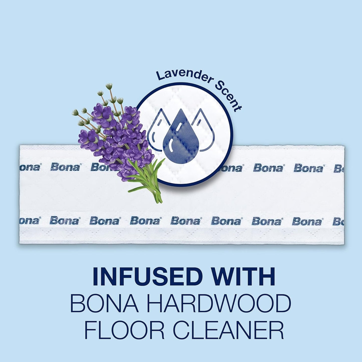 Bona® Disposable Wet Cleaning Pads for Hardwood Floors, Lavender Scent