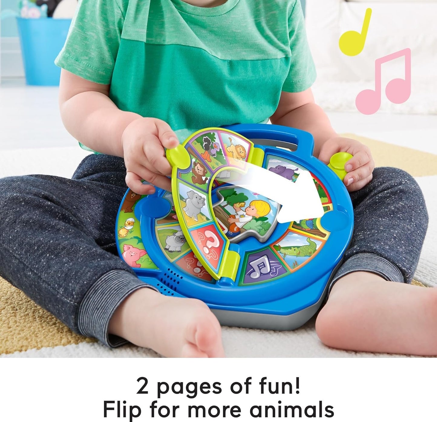 Fisher-Price Little People Toddler Learning Toy World of Animals See ‘n Say with Music and Sounds for Ages 18+ Months