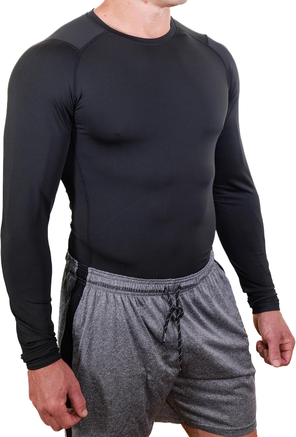 Esteem Apparel Core Tight Pro Men's Long Sleeve Compression Shirt Athletic Base Layer for Performance Workouts