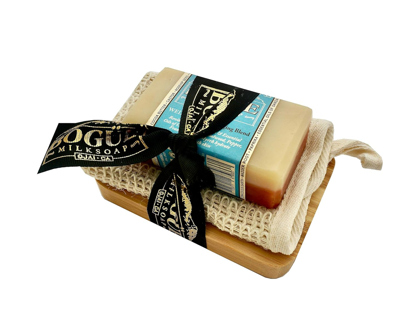 Handmade Goat Milk Soap Giftset- BOGUE No.33 WELLNESS Anti-Aging Blend Revitalizing Rosehip Oil & Essential Oils of Carrot Seed, Sandalwood, Pepper, Frankincense & Myrrh hydrate & smooth skin