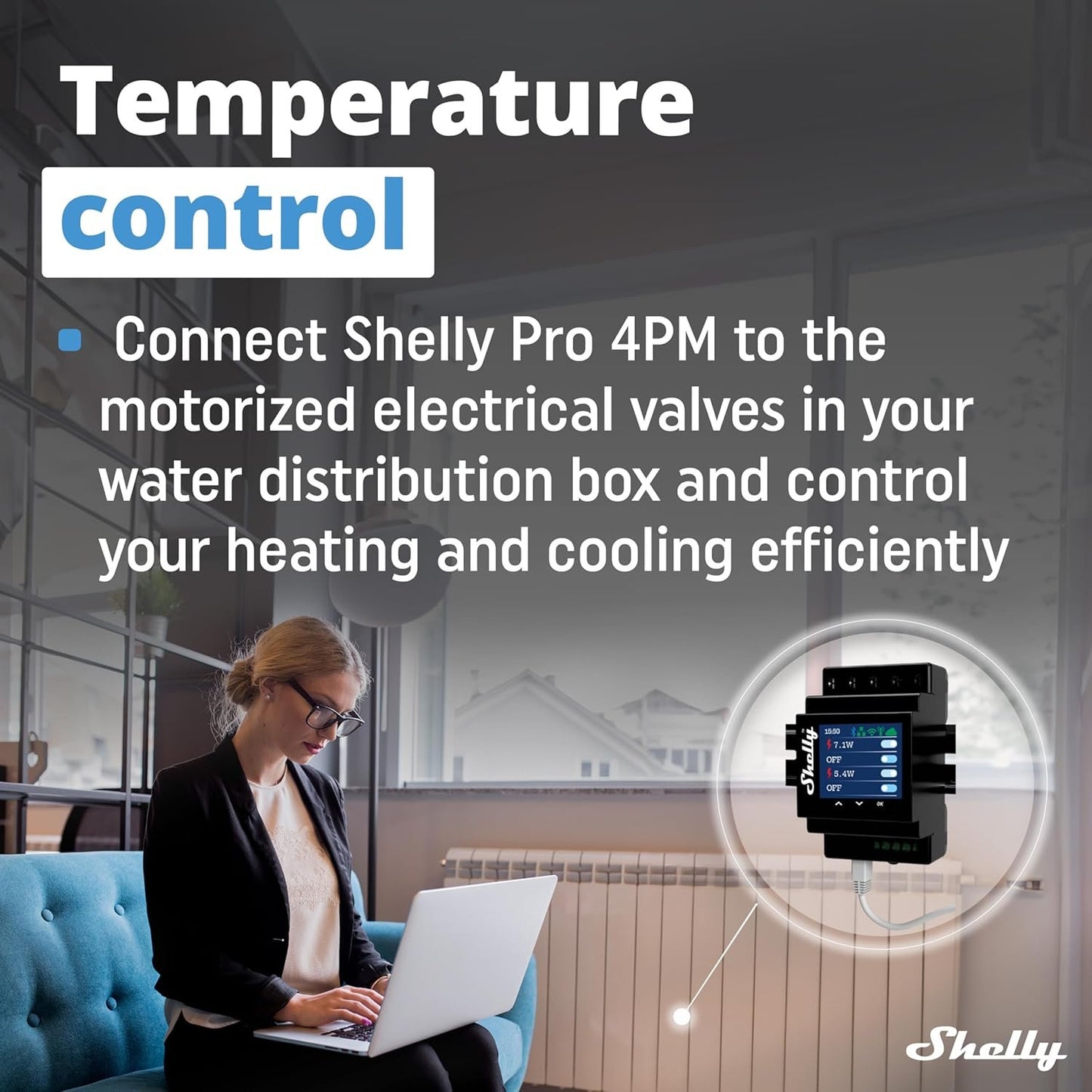 Shelly Pro 4PM | Wi-Fi, LAN & Bluetooth 4 Channel Smart Relay with Power Metering | Home Automation | Compatible with Alexa & Google Home | iOS Android App| Remote Appliances Control and Monitoring