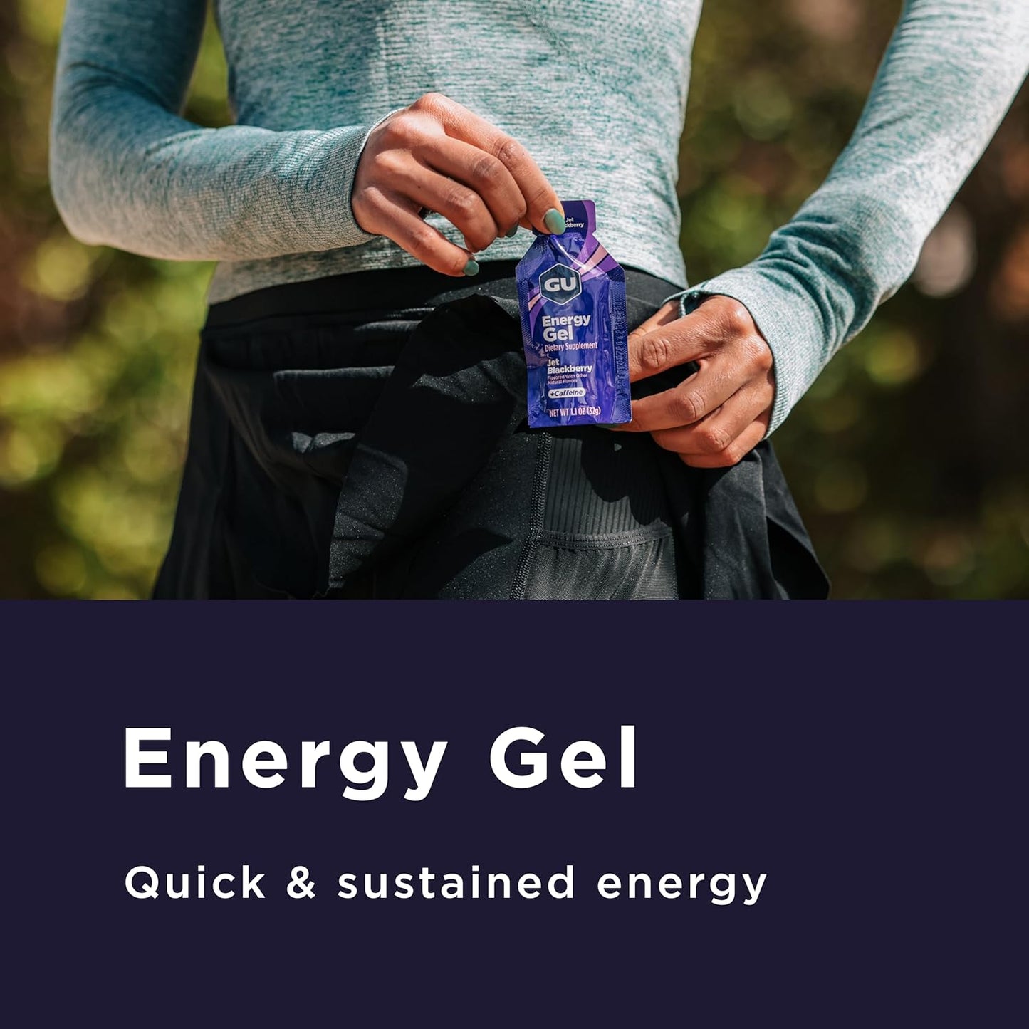 GU Energy Original Sports Nutrition Energy Gel, Assorted Fruity Flavors, 24-Count Box