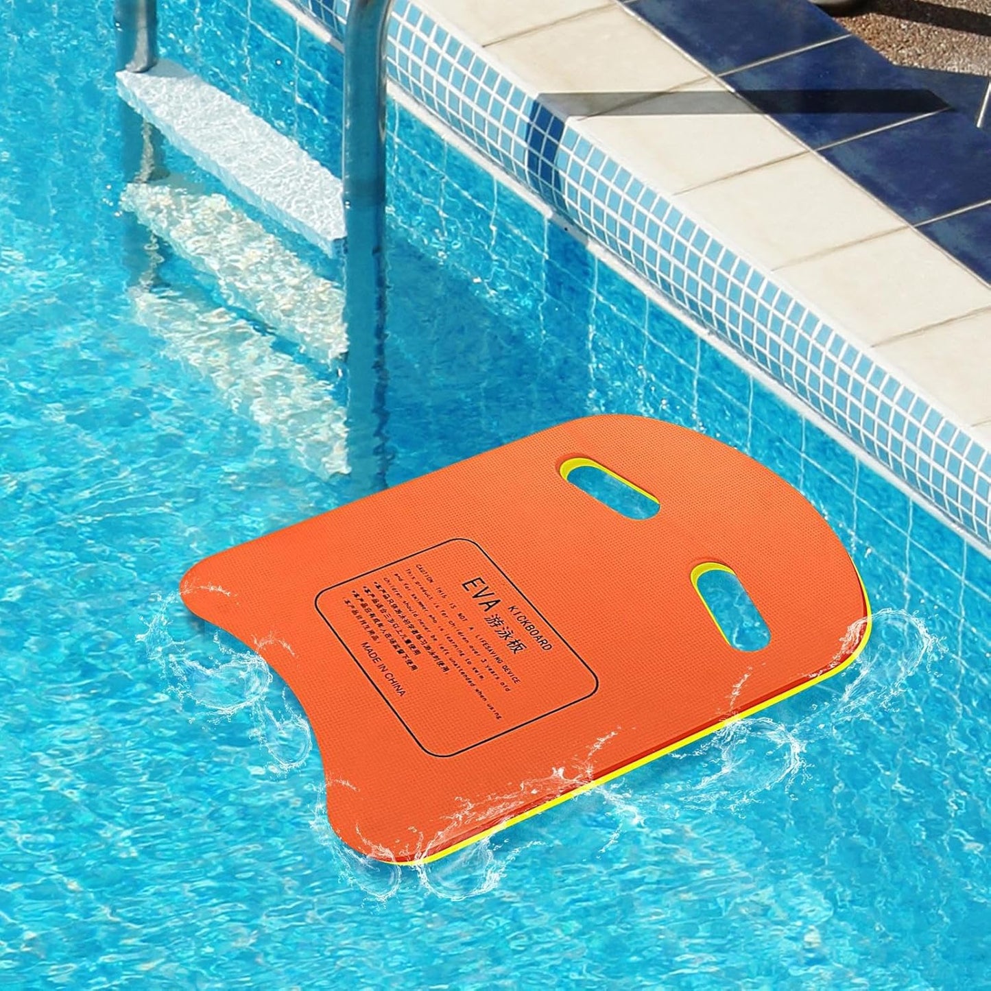 Swimming Training Board, Safety U Shape Flotation Device, Non-Slip Floating Water Exercise Gear for Fitness Lessons Pool Workout Beach Learning Swim Practice, Blue, 45x29x2.8cm