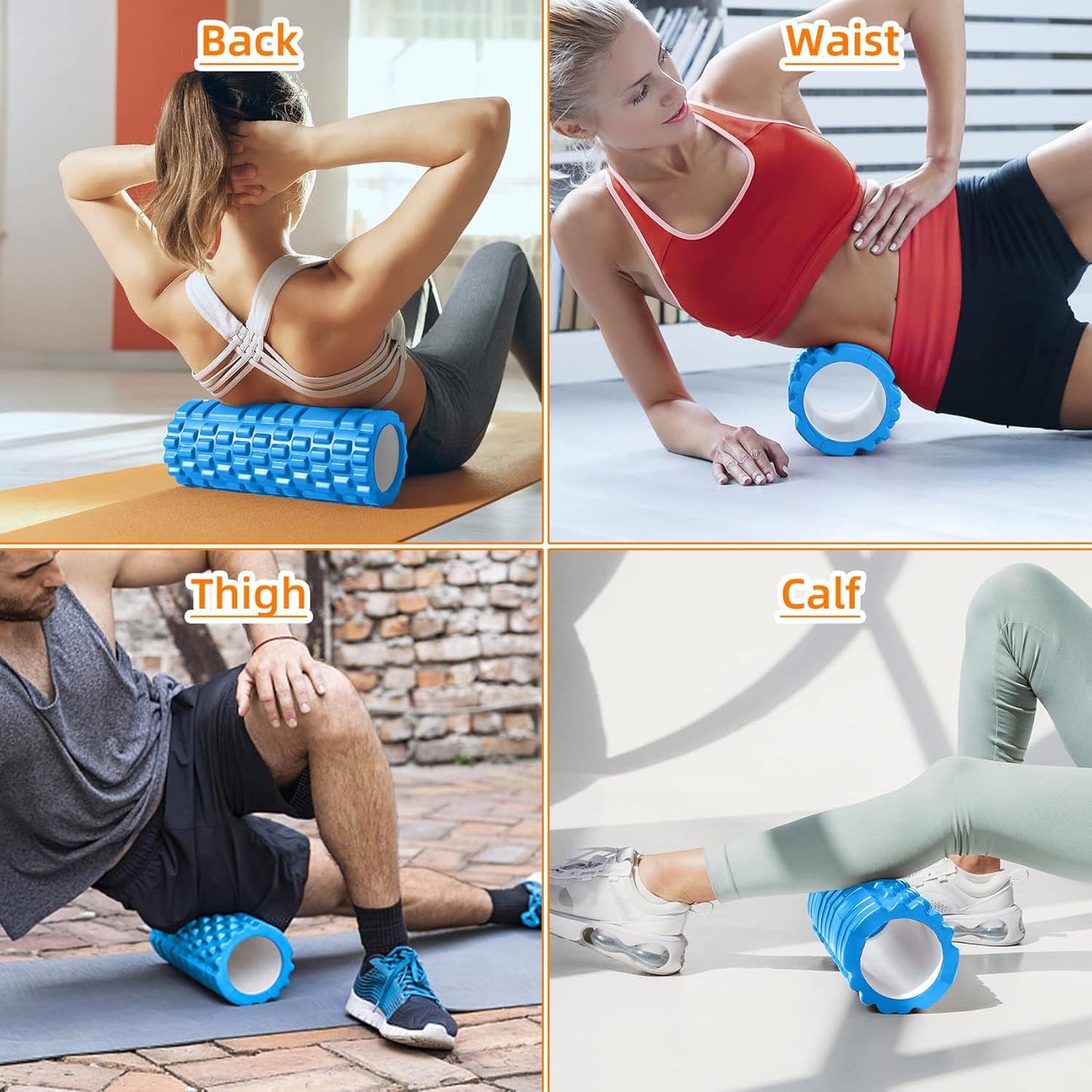 ActiveForever Foam Roller EVA Foam Roller, Trigger Point Massage Roller, Foam Roller for Deep Tissue Massage, Six Colours for Selection
