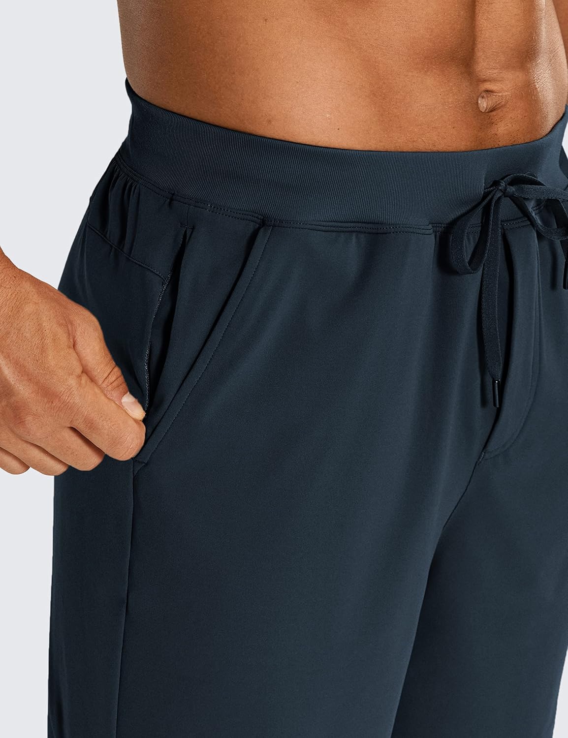 CRZ YOGA Men's Stretch Workout Shorts Lightweight Running Gym Athletic Shorts with Pockets - 7 Inches