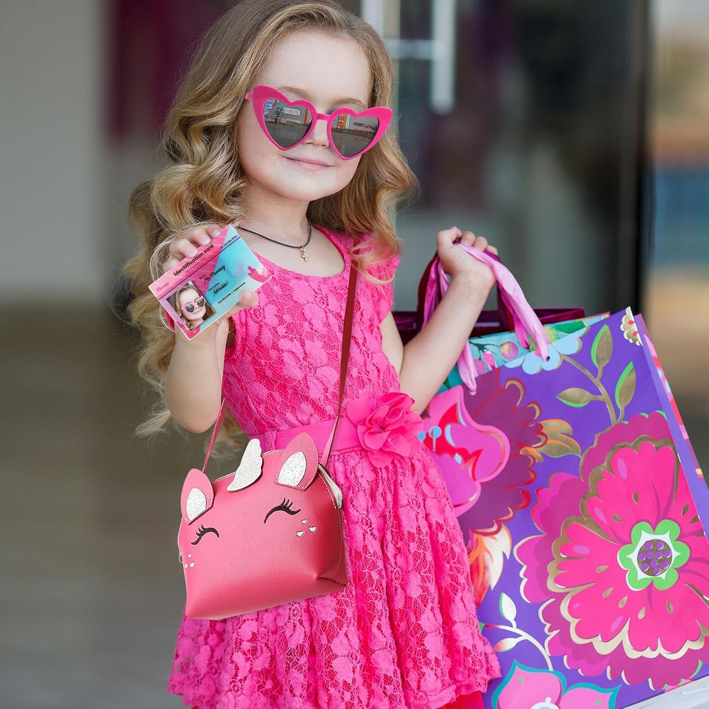 Toddler Purse for Little Girls 3-5 with Pretend Makeup Kit | Unicorn Kids Purse Accessories Play Fake Make up Set | Birthday Gifts for 4-6 Year Old Princess Toys