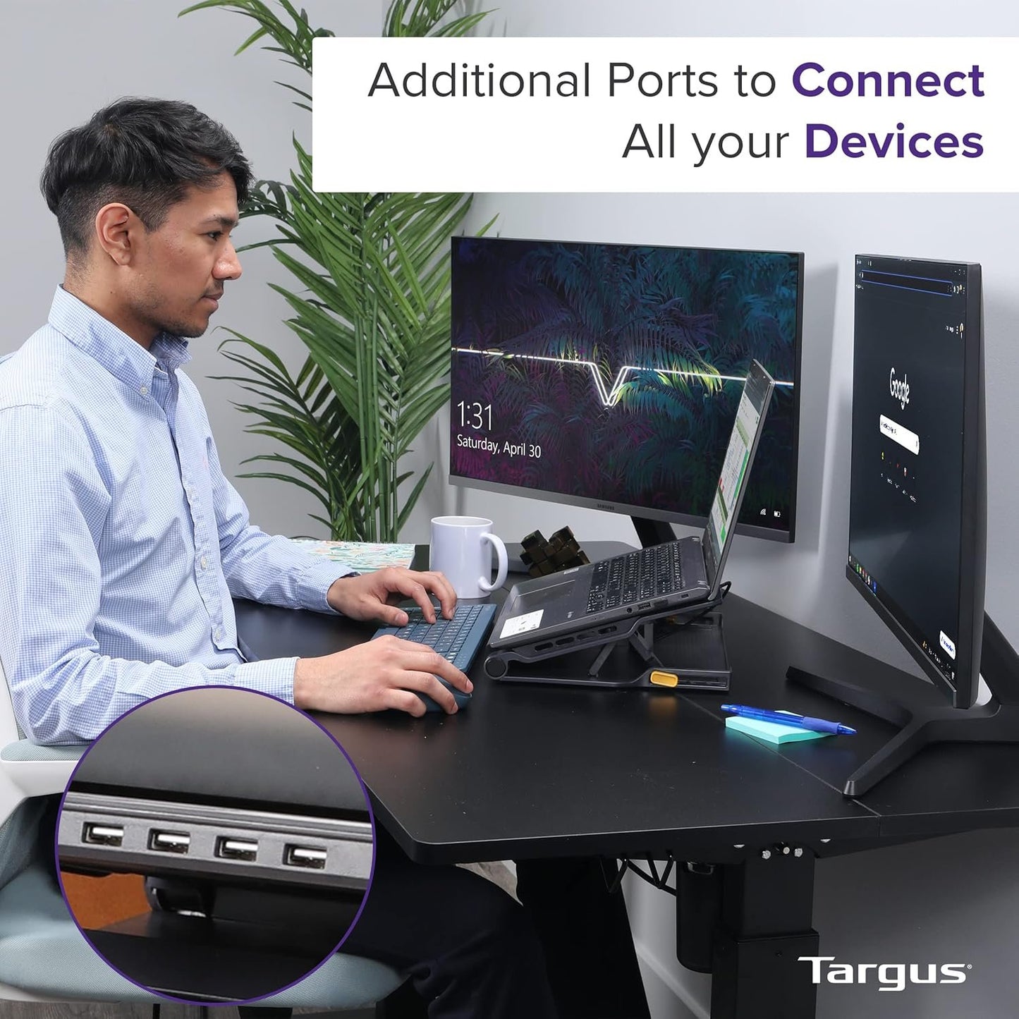 Targus Chill Mat with 4-Port Hub, 17 Inch Size