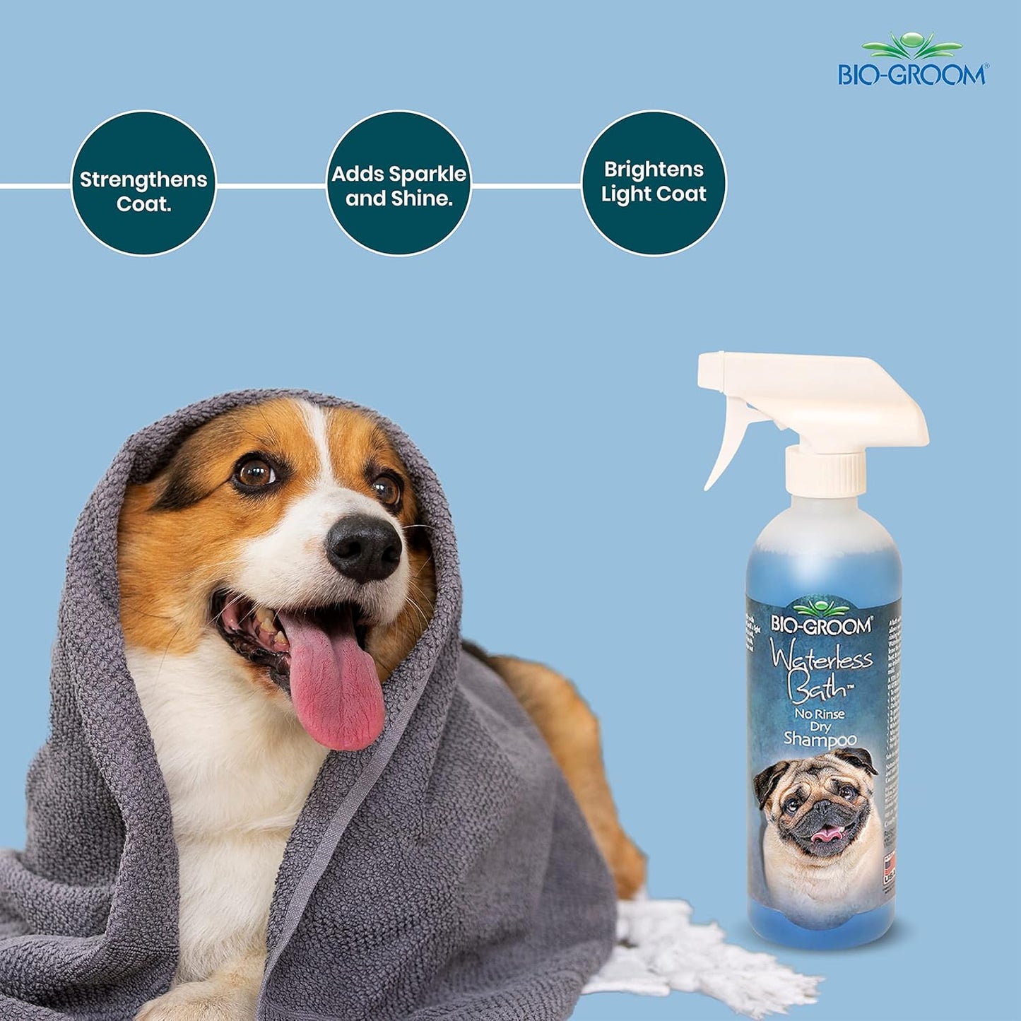 Bio-groom Waterless Bath No Rinse Shampoo 473ml, 16-Ounce