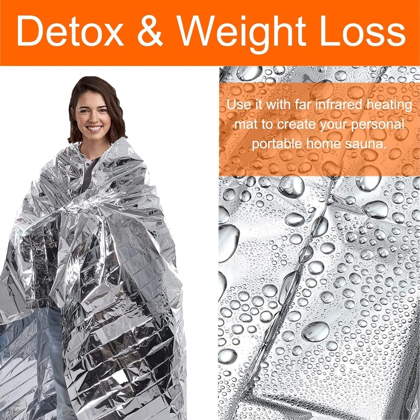 10 Pcs Emergency Blanket, Mylar Thermal Blanket, Use As Life Tent, Survival Shelter, Survival Tarp, 130 * 210cm Aluminum Film Poncho, Reusable Space Shelter, for Camping