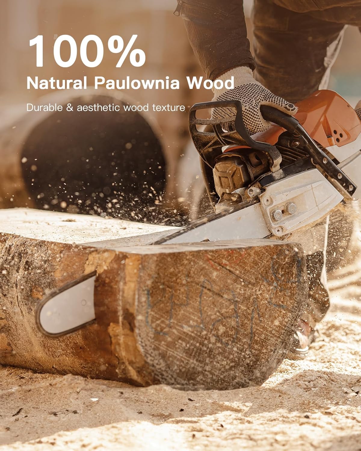 AMADA HOMEFURNISHING Floating Shelves, Paulownia Wood Wall Shelves for Bathroom/Living Room/Bedroom/Kitchen/Home Office, Natural Wood Floating Shelf for Home Storage & Organization, Set of 4, AMFS40W