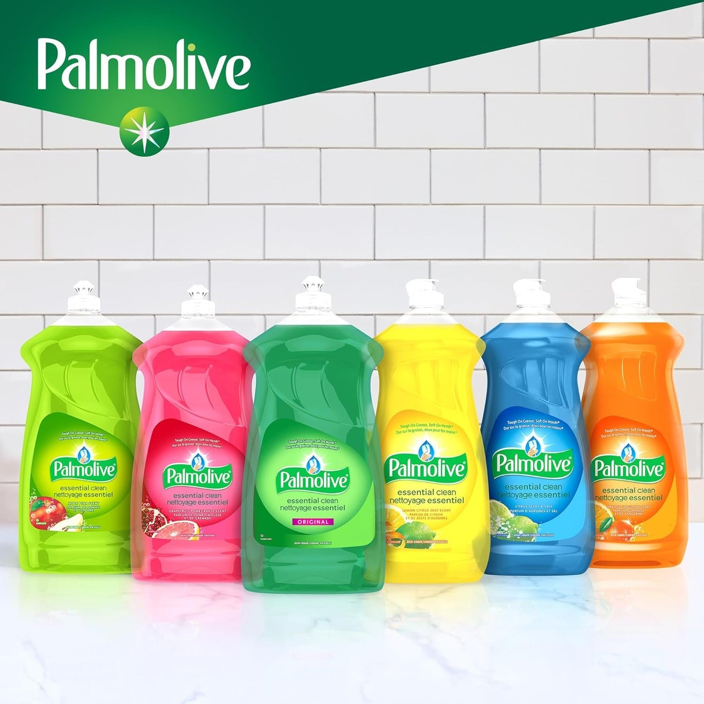 Palmolive Essential Clean Liquid Dish Soap, Lemon Citrus Zest Scent - 4.27 L