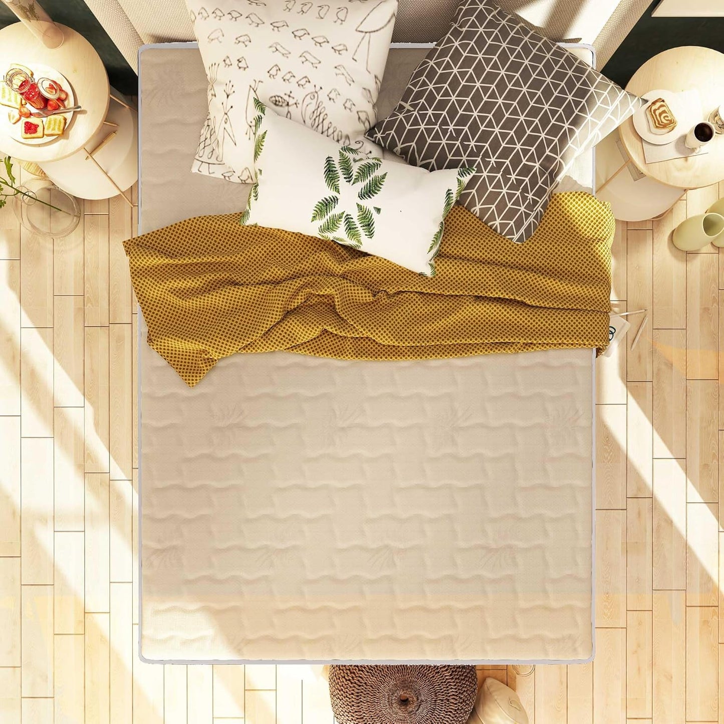 Baldiflex Emporio Luxury Spring and Memory Double Mattress 160 x 190 cm, 800 Springs and 7 cm Memory, Height 29 cm