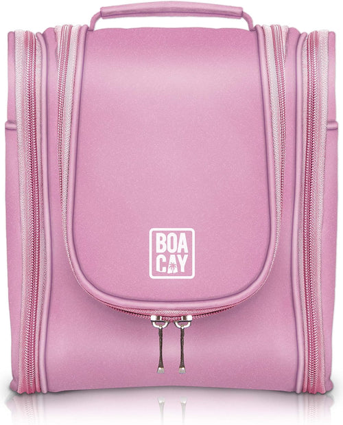 BOACAY Hanging Travel Toiletry Bag for Women and Men, Makeup Bag, Bathroom & Shower Organizer Kit for Accessories, Cosmetics, Travel Essentials