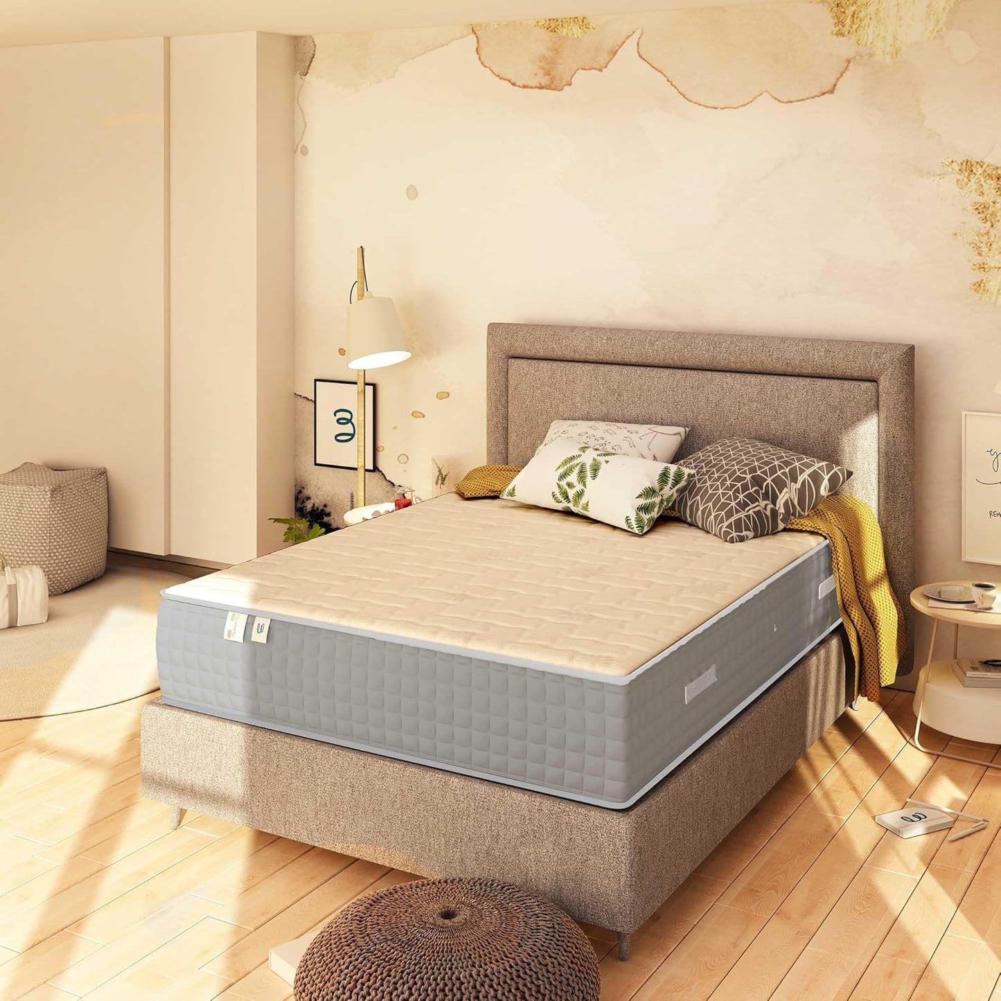 Baldiflex Emporio Luxury Spring and Memory Double Mattress 160 x 190 cm, 800 Springs and 7 cm Memory, Height 29 cm