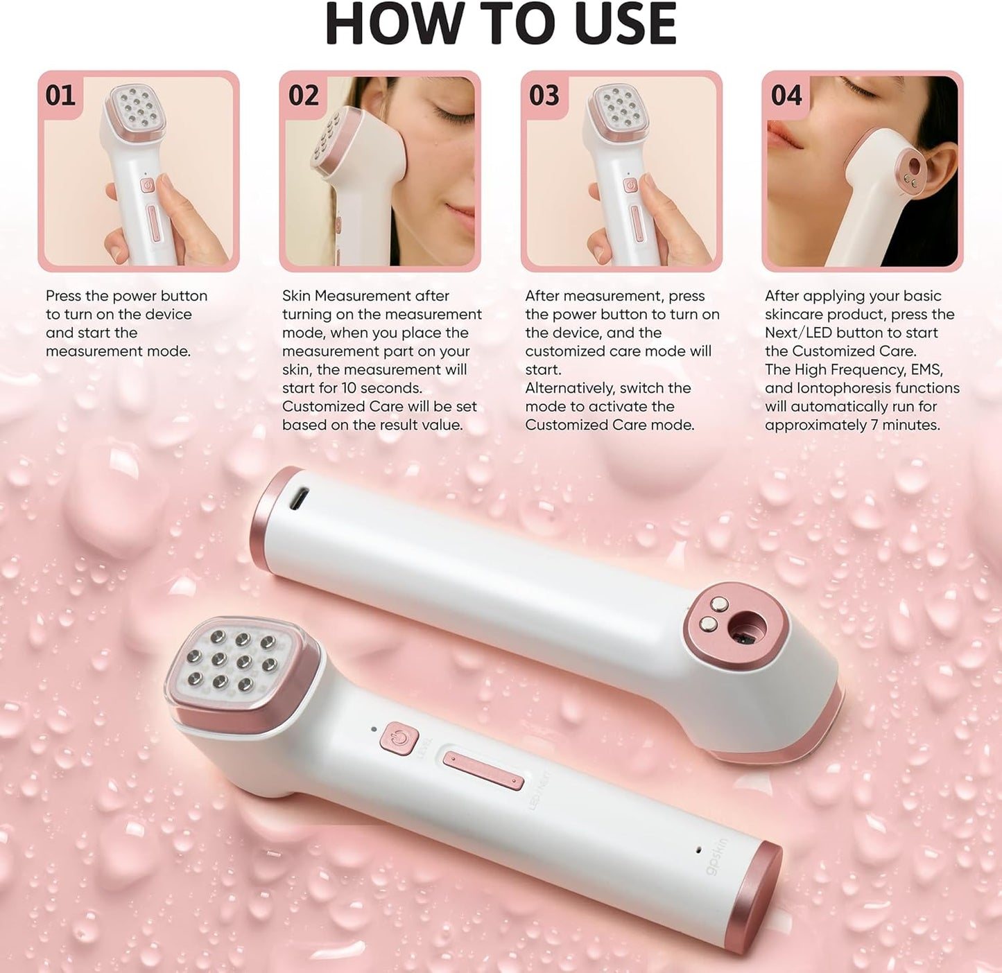 gpskin remedy | Korean Skin Care | Measurment Skincare | LED Anti Wrinkle Device | Radiance,Elasticity,Pore care
