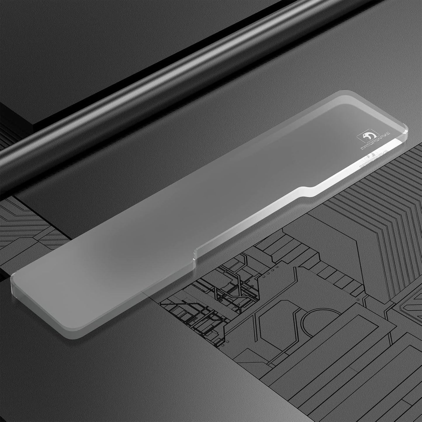 SELORSS Acrylic Keyboard Wrist Rest 98-Key Mechanical Keyboards Ergonomic Palm Rest for Computer Keyboard,Anti-Slip Base,Wrist Pad for Laptop,Office & Home-Easy Typing, White/Oversize