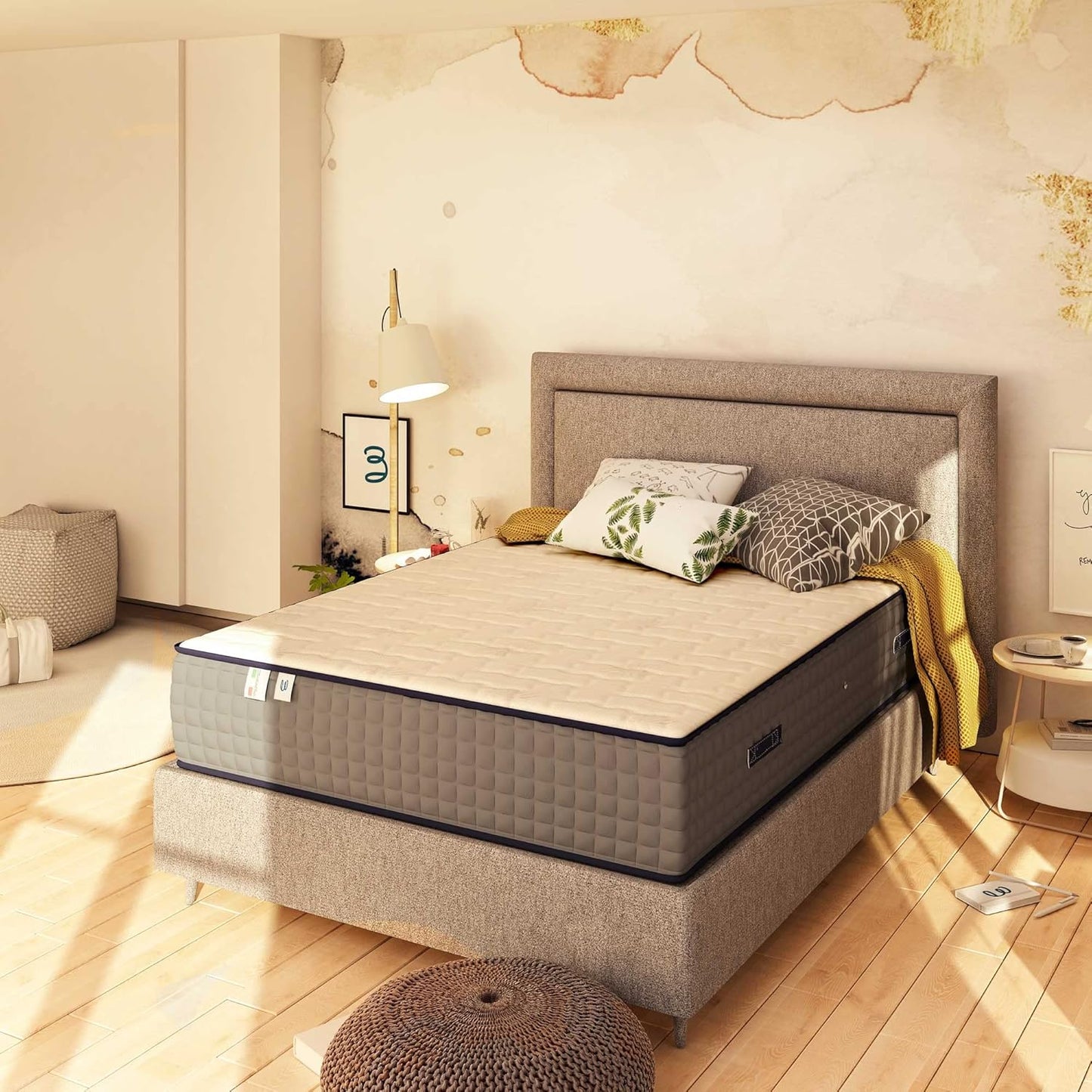 Baldiflex Emporio Luxury Spring and Memory Double Mattress 160 x 190 cm, 800 Springs and 7 cm Memory, Height 29 cm