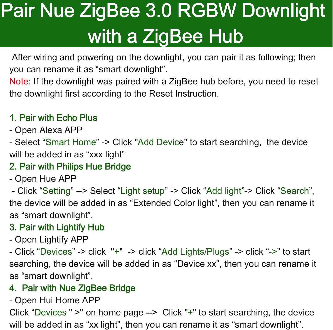 12W Smart ZigBee RGBW LED Downlight Kit Light Bulb Working with Echo Plus and Compatible ZigBee Bridge and Hub for Smart Home Automation Google Home Alexa Voice Control … (12)