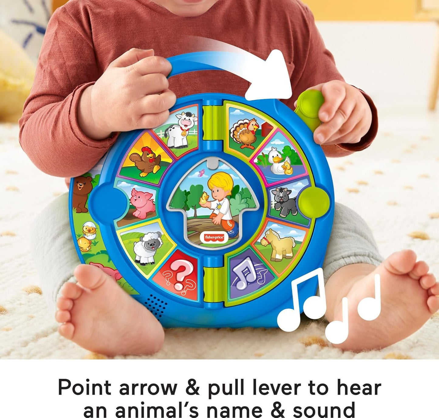 Fisher-Price Little People Toddler Learning Toy World of Animals See ‘n Say with Music and Sounds for Ages 18+ Months