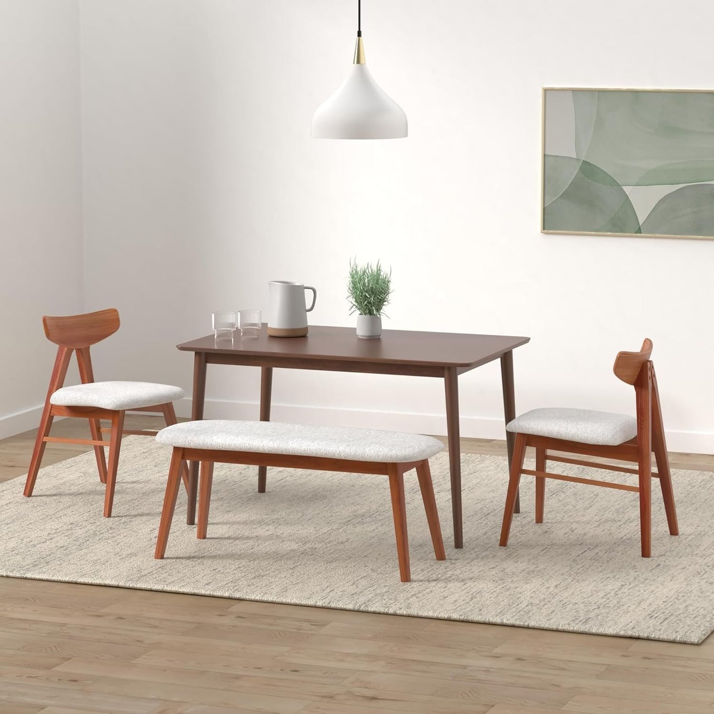 ZINUS Jen 47 Inch Wood Dining Table / Solid Wood Kitchen Table / Easy Assembly, Espresso
