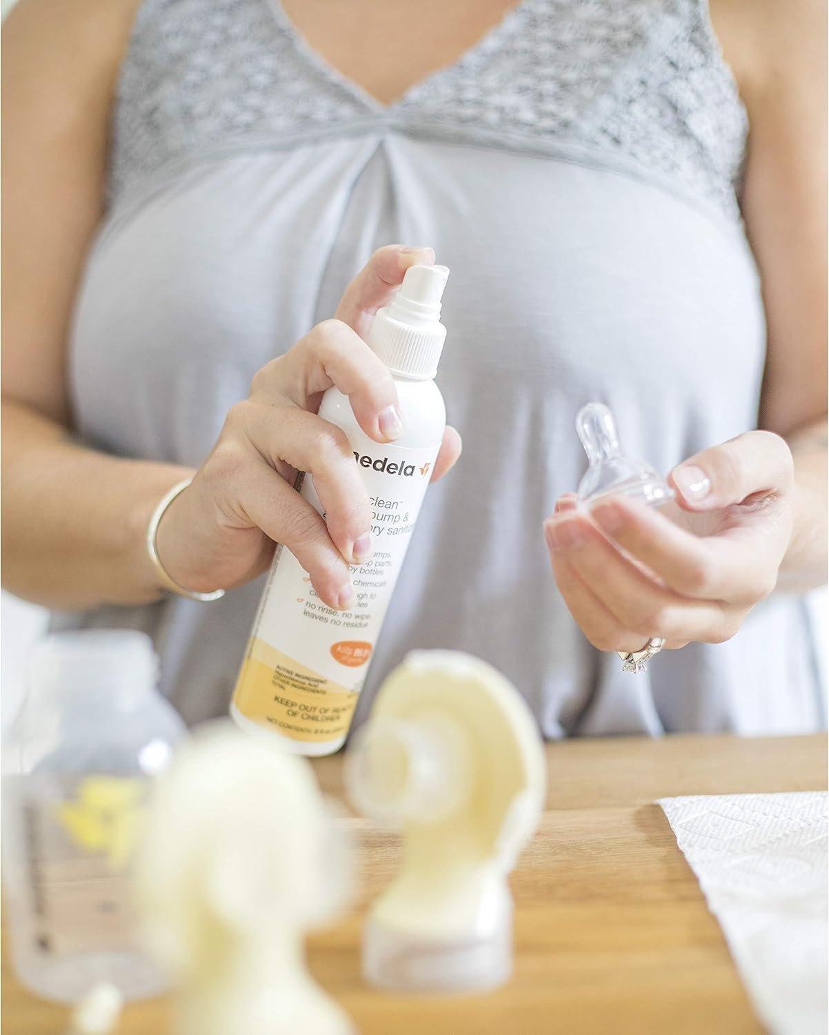 Medela Quick Clean Breast Pump and Accessory Sanitizer Spray